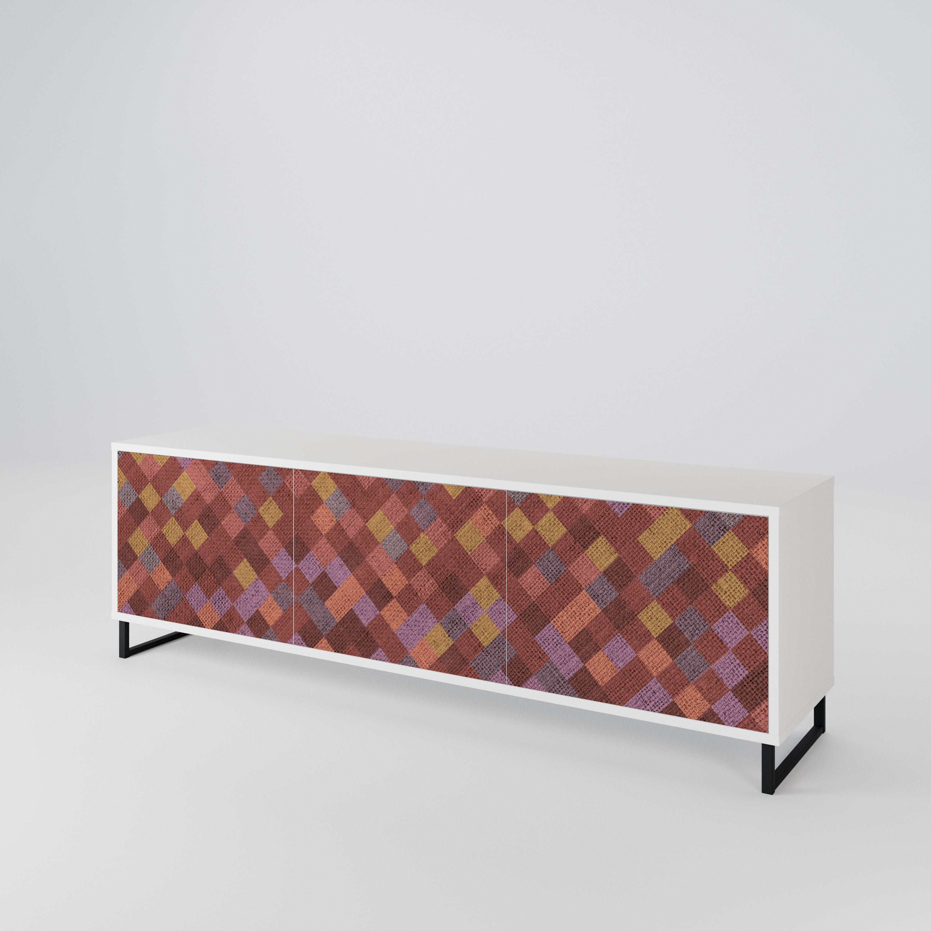 PAINTED SQUARES 3-türiges TV-Lowboard