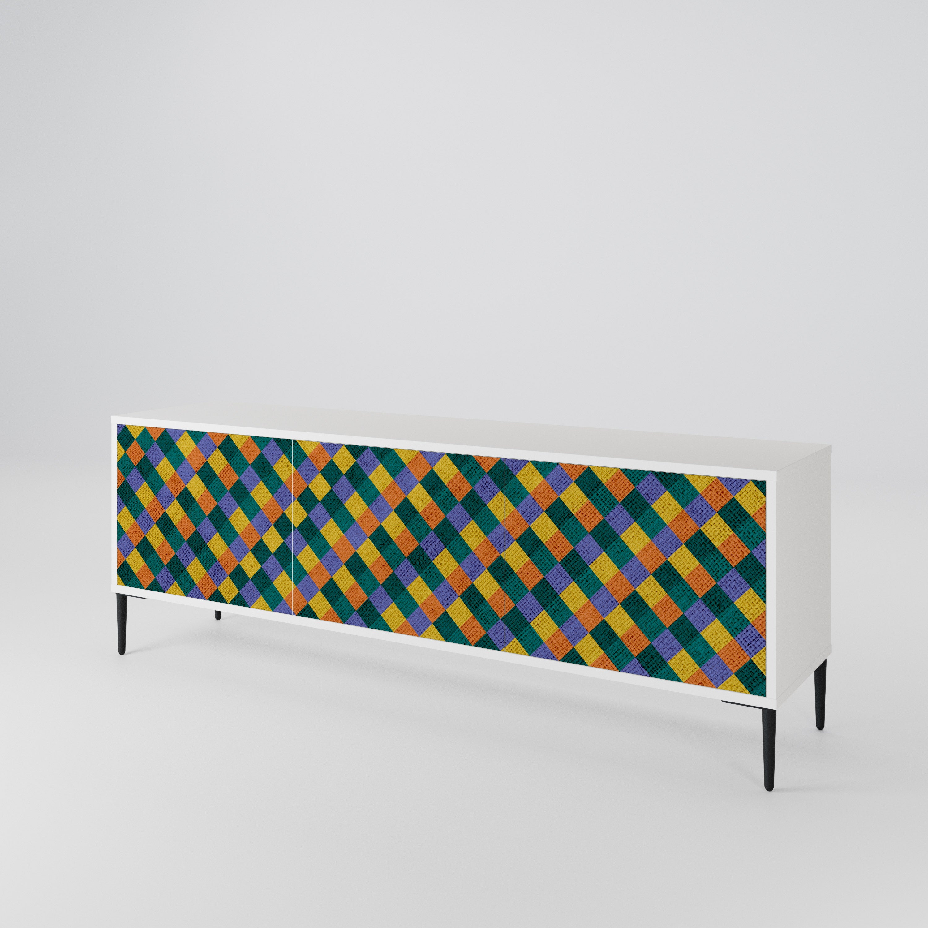 PAINTED SQUARES MIX 3-türiges TV-Lowboard