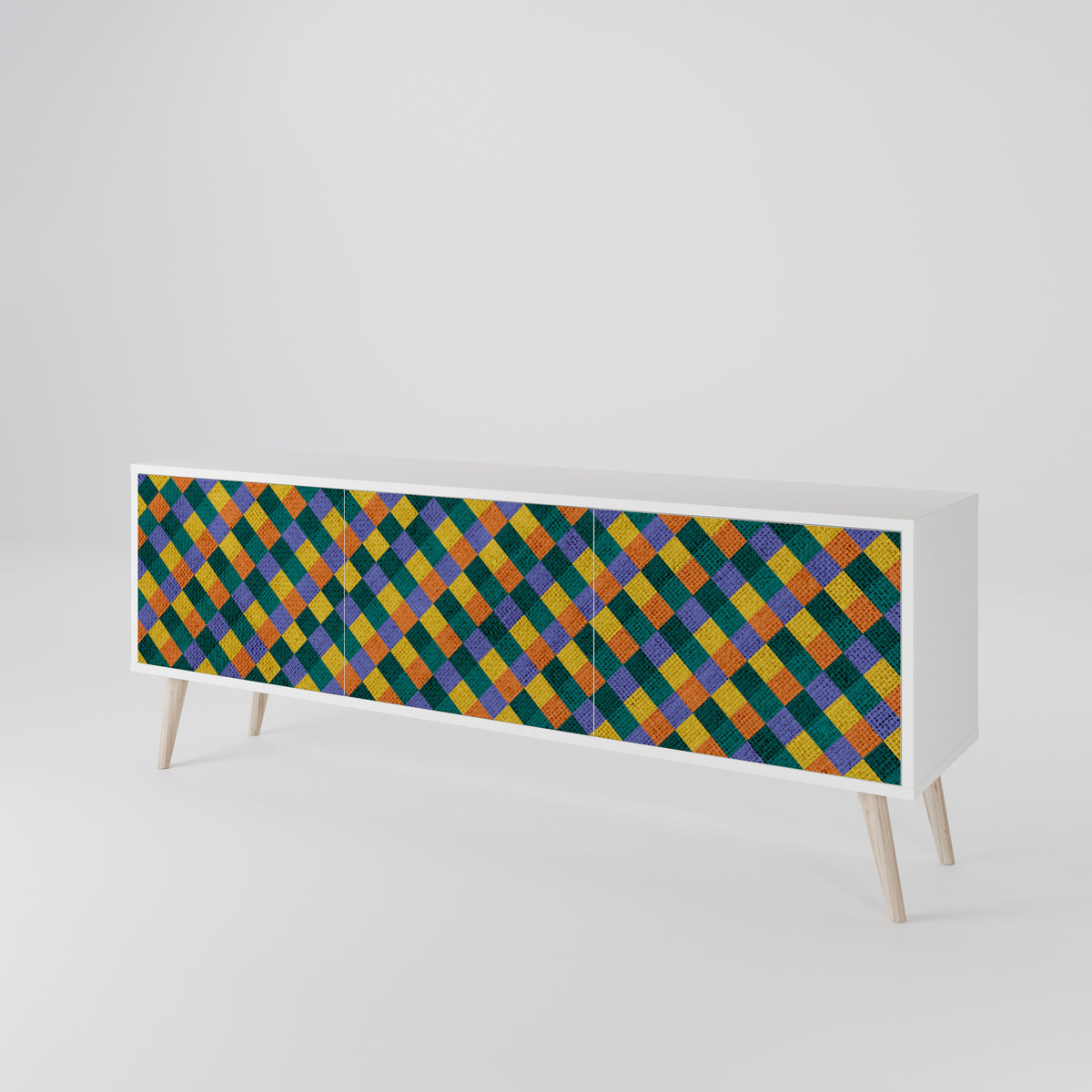 PAINTED SQUARES MIX 3-türiges TV-Lowboard