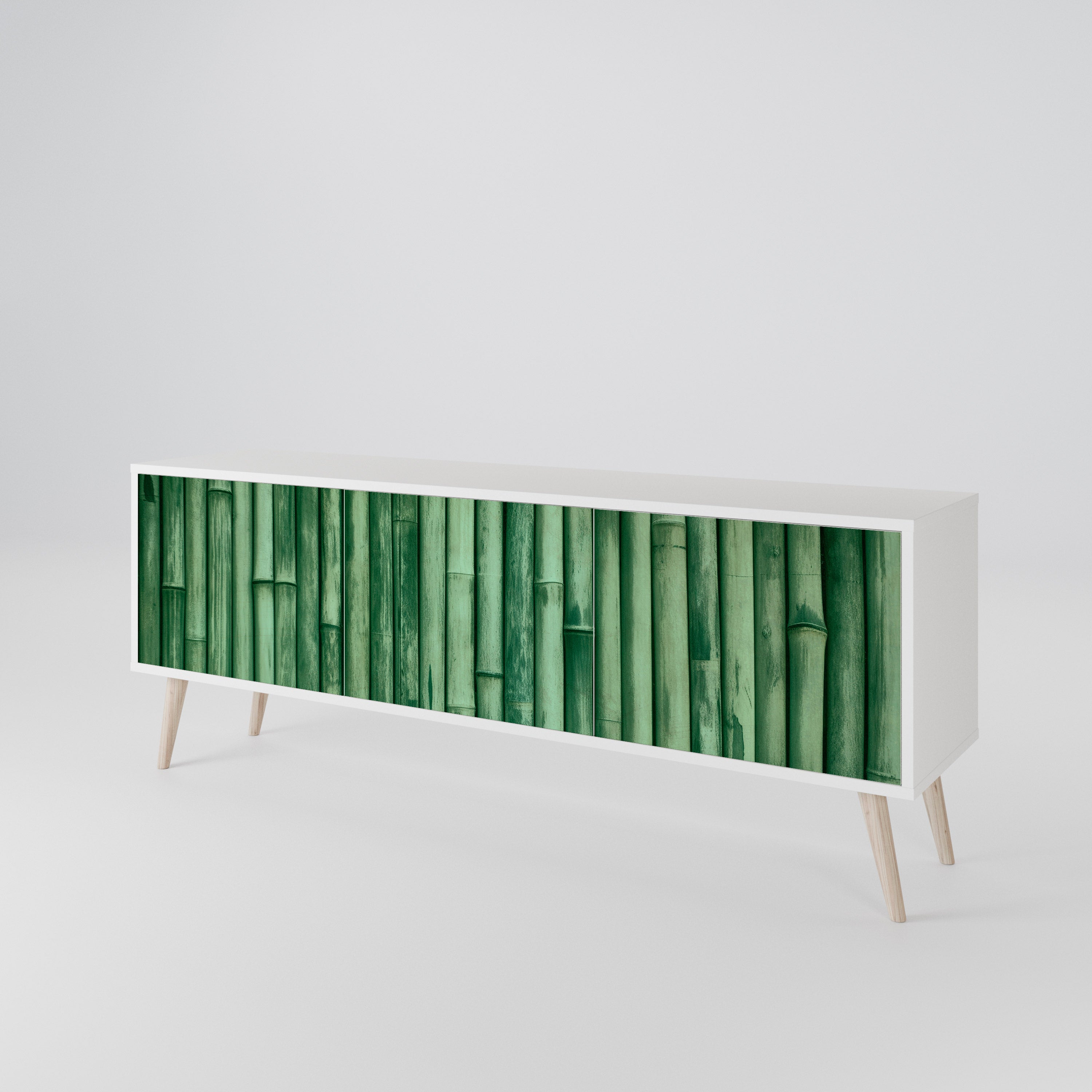 NATURAL GREEN 3-Door TV Cabinet