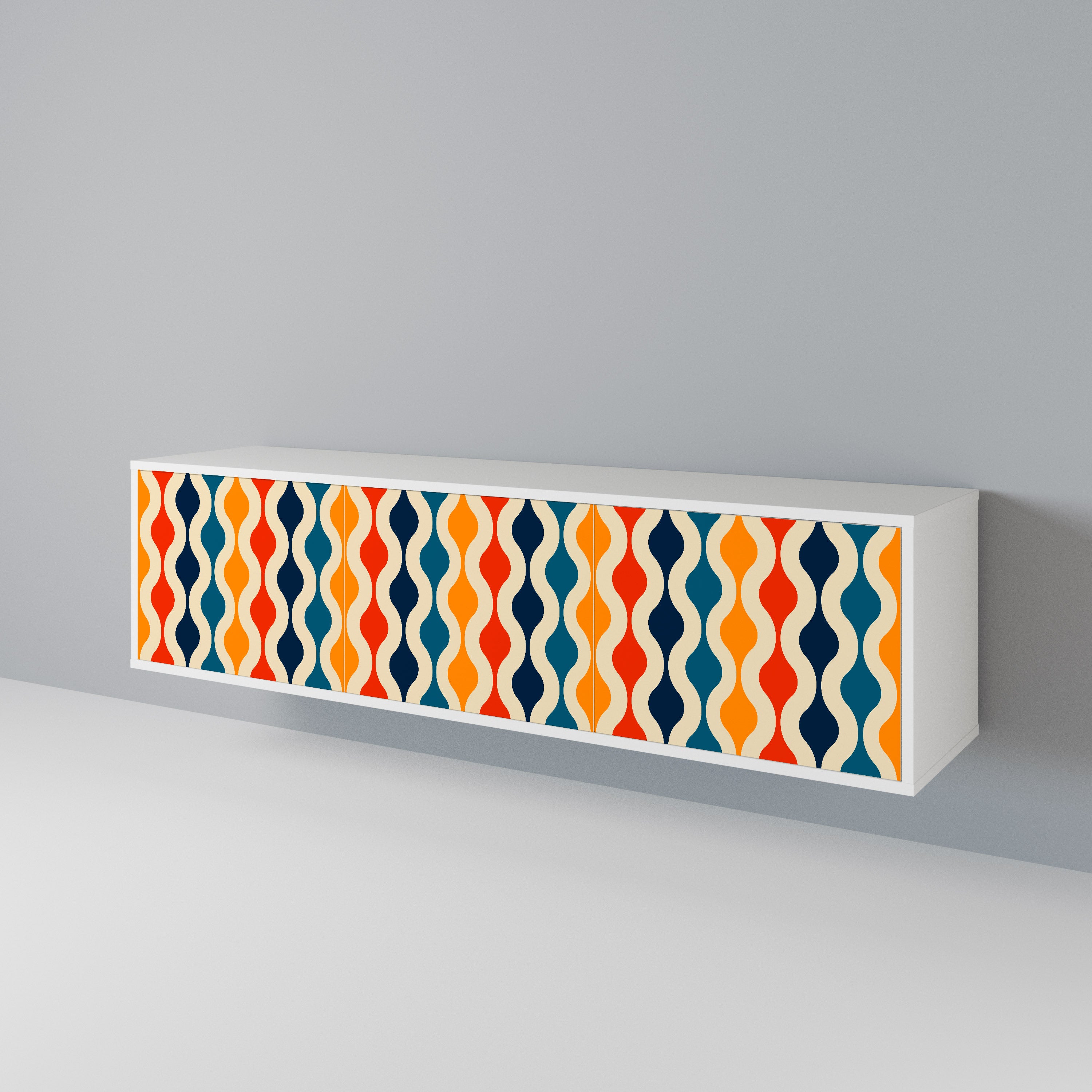 COLORFUL NOSTALGIA 3-Door TV Cabinet