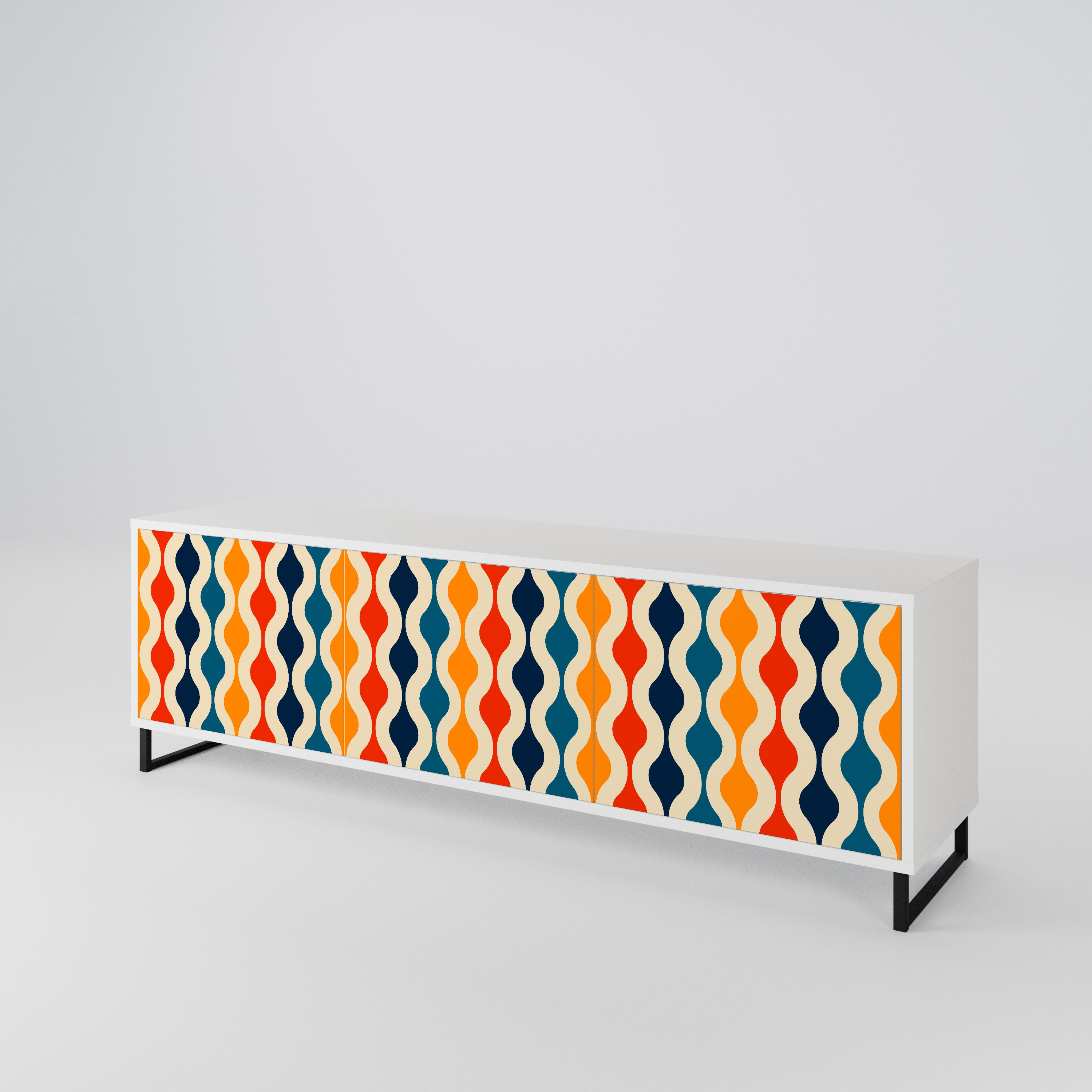 COLORFUL NOSTALGIA 3-Door TV Cabinet
