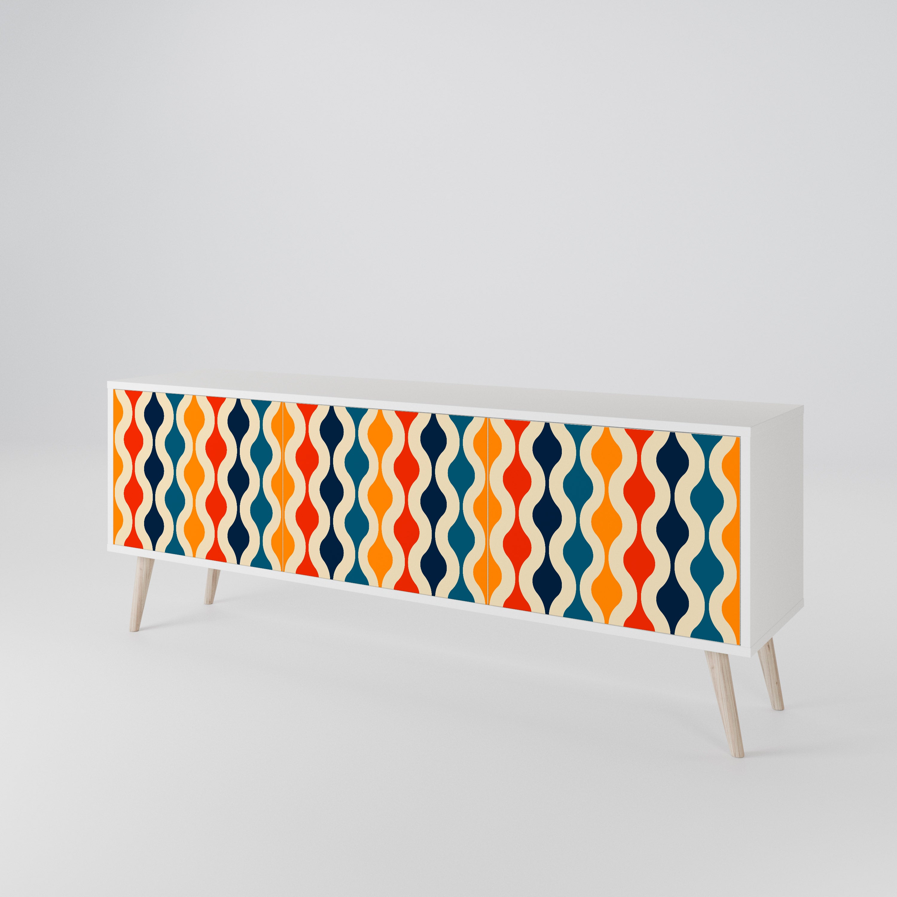 COLORFUL NOSTALGIA 3-Door TV Cabinet
