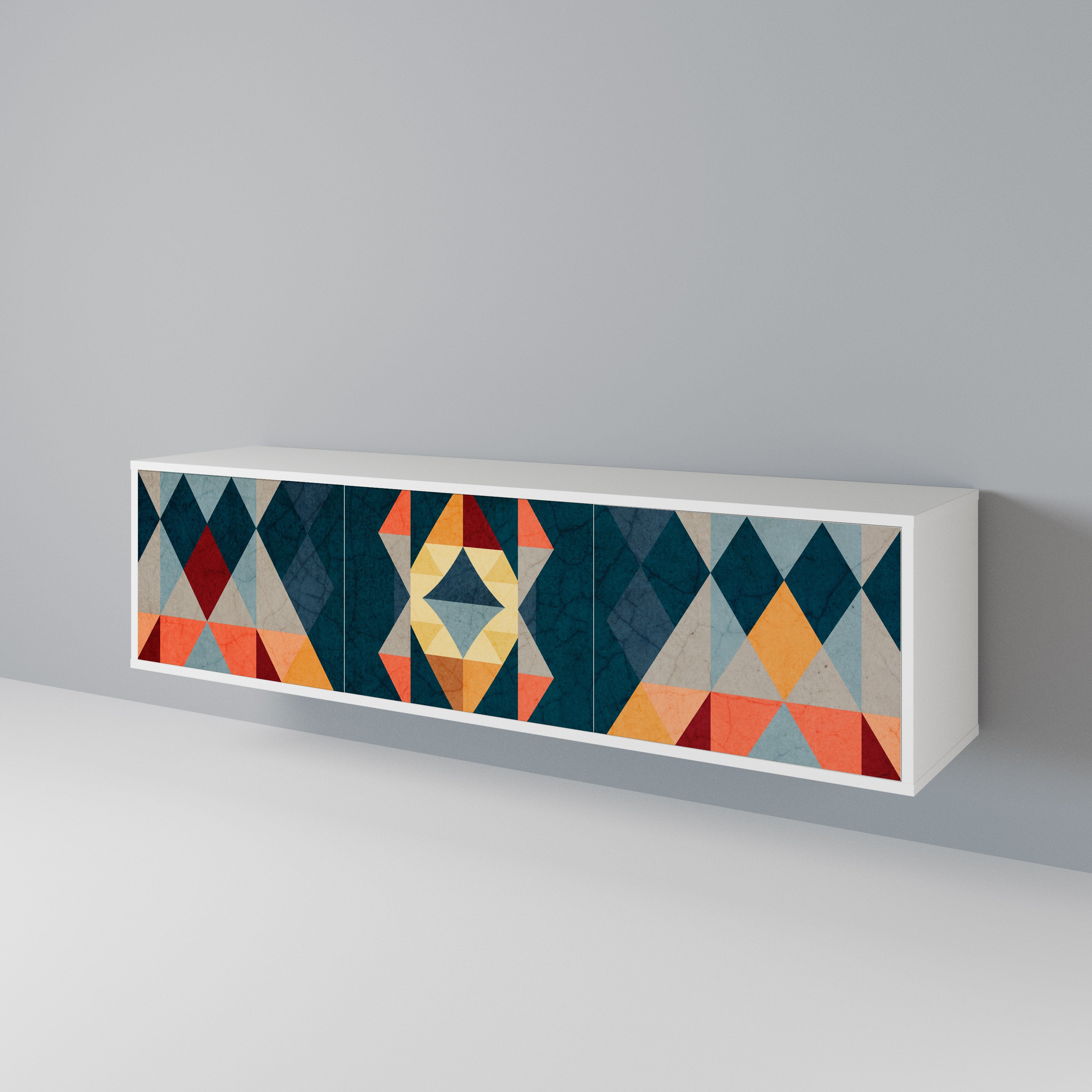 CRACKED ILLUSION 3-Door TV Cabinet