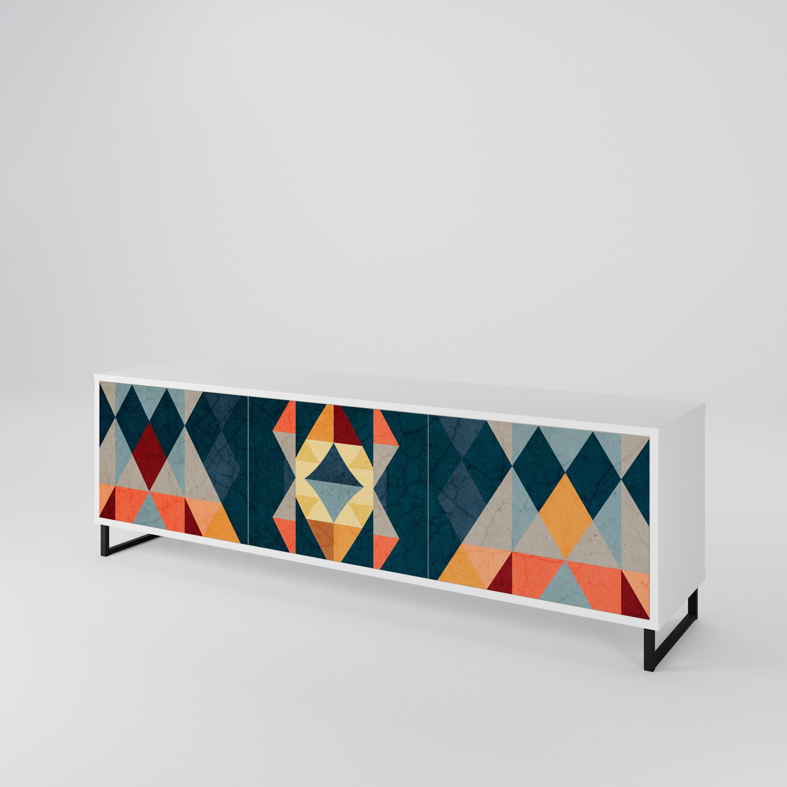 CRACKED ILLUSION 3-Door TV Cabinet