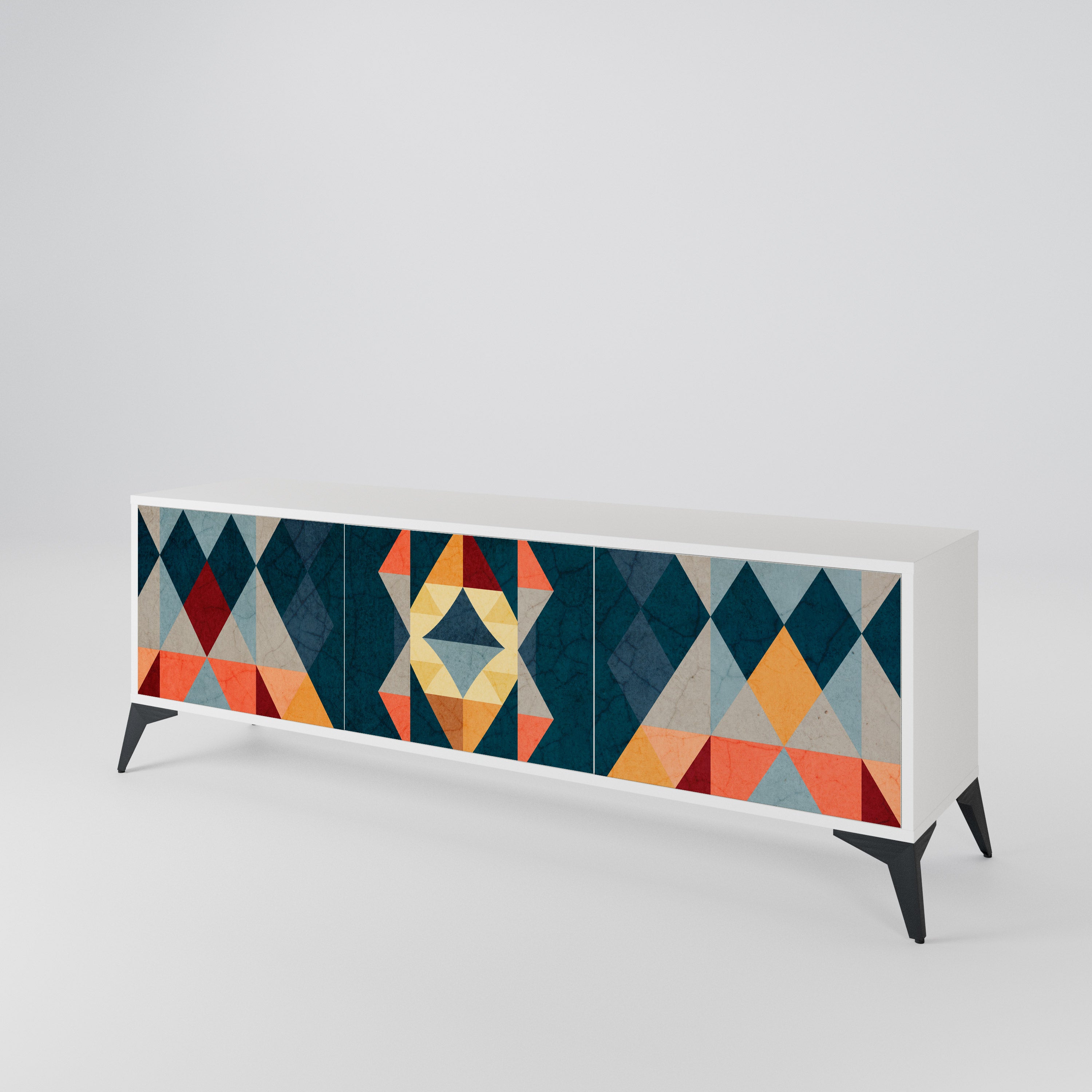 CRACKED ILLUSION 3-Door TV Cabinet