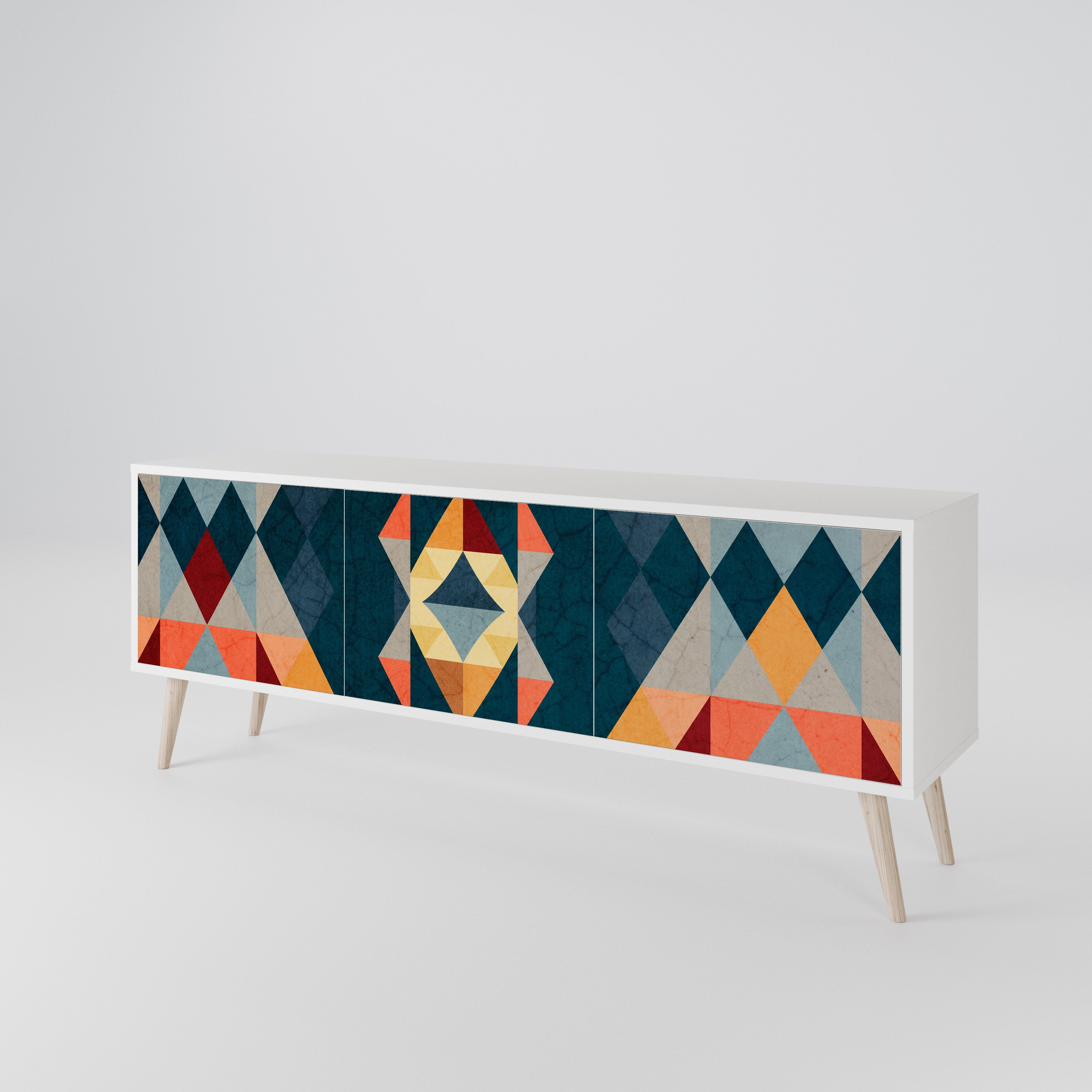 CRACKED ILLUSION 3-Door TV Cabinet