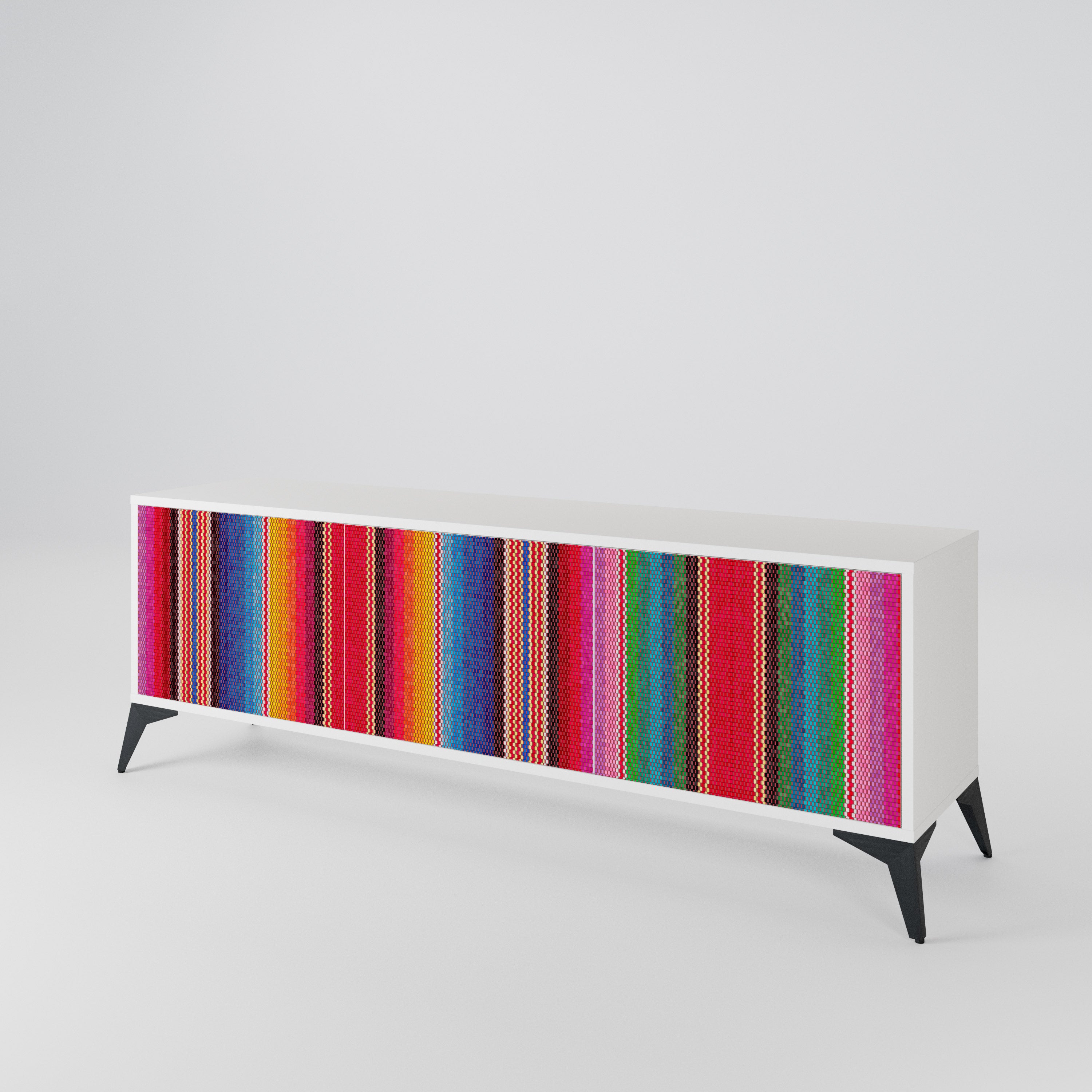 ETHNIC MEXICAN 3-Door TV Cabinet