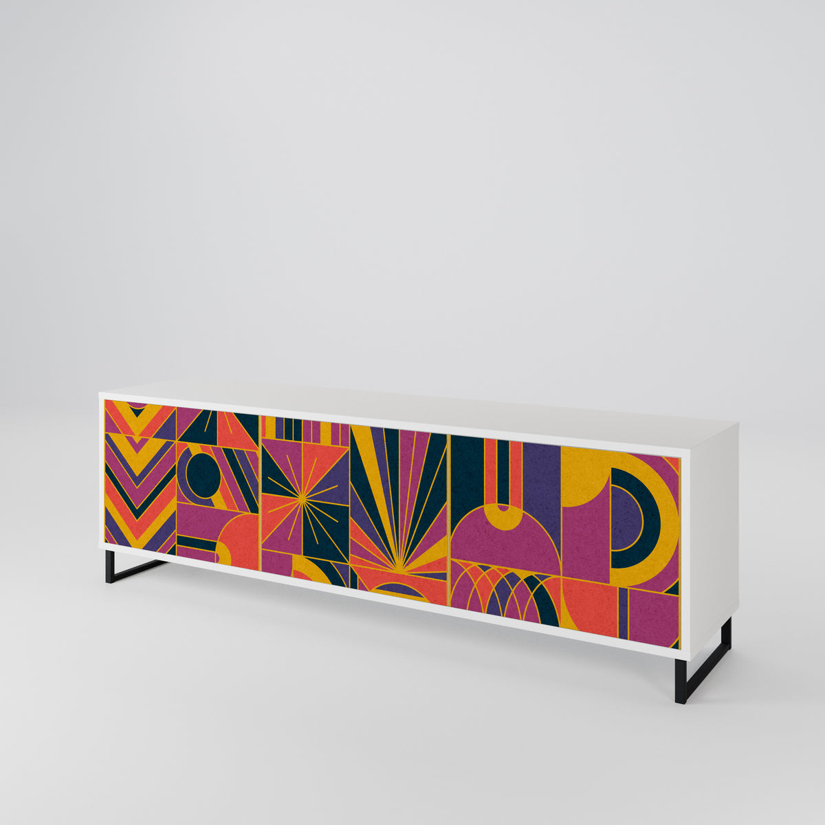 ELECTRIC PATTERNS 3-türiges TV-Lowboard