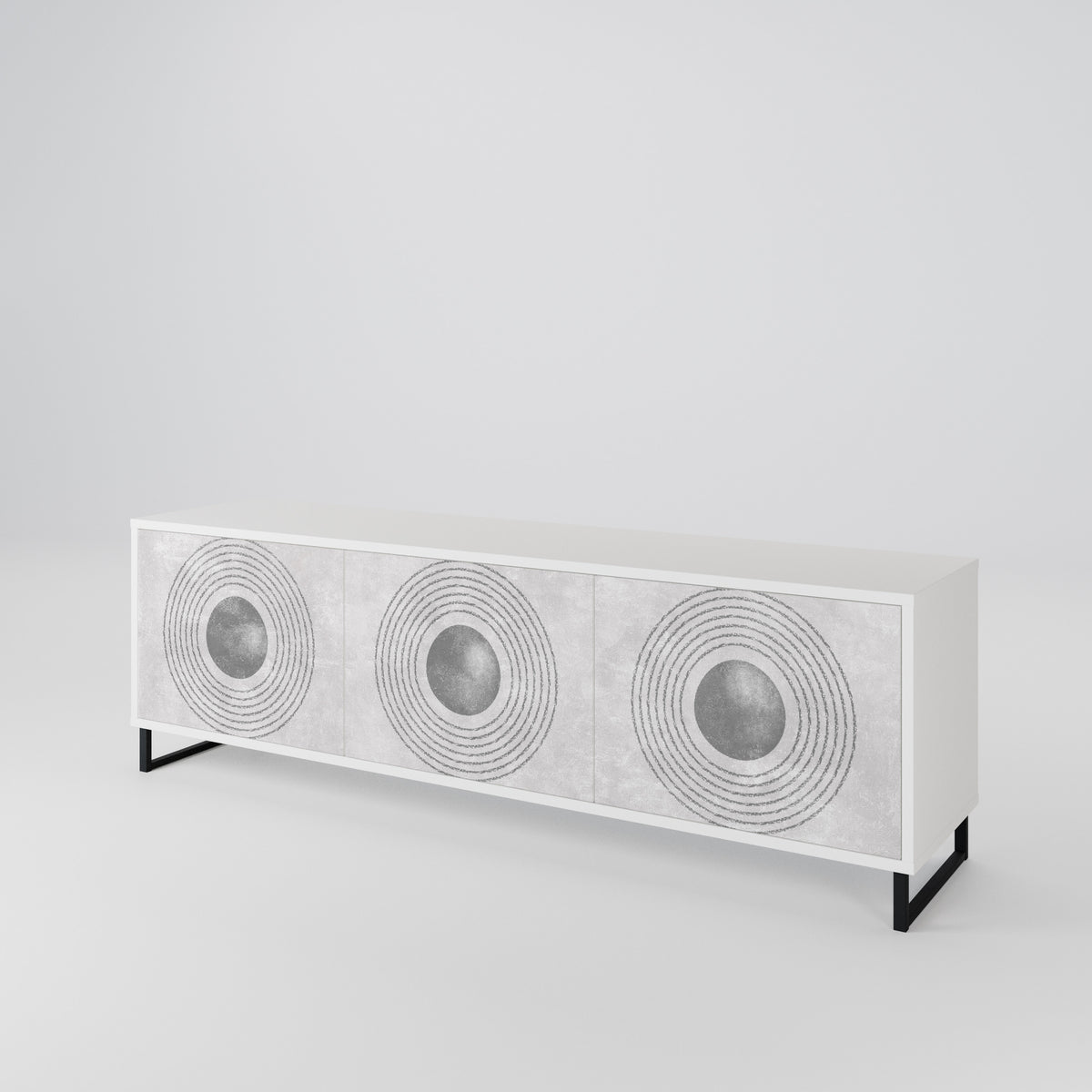 SOLID CIRCLES 3-türiges TV-Lowboard