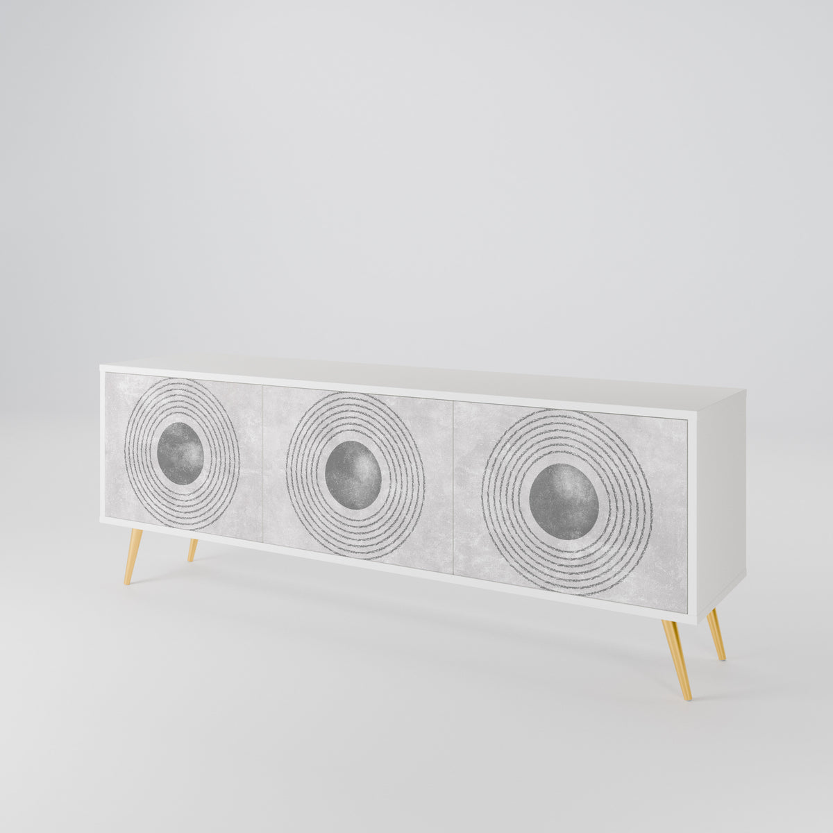 SOLID CIRCLES 3-türiges TV-Lowboard