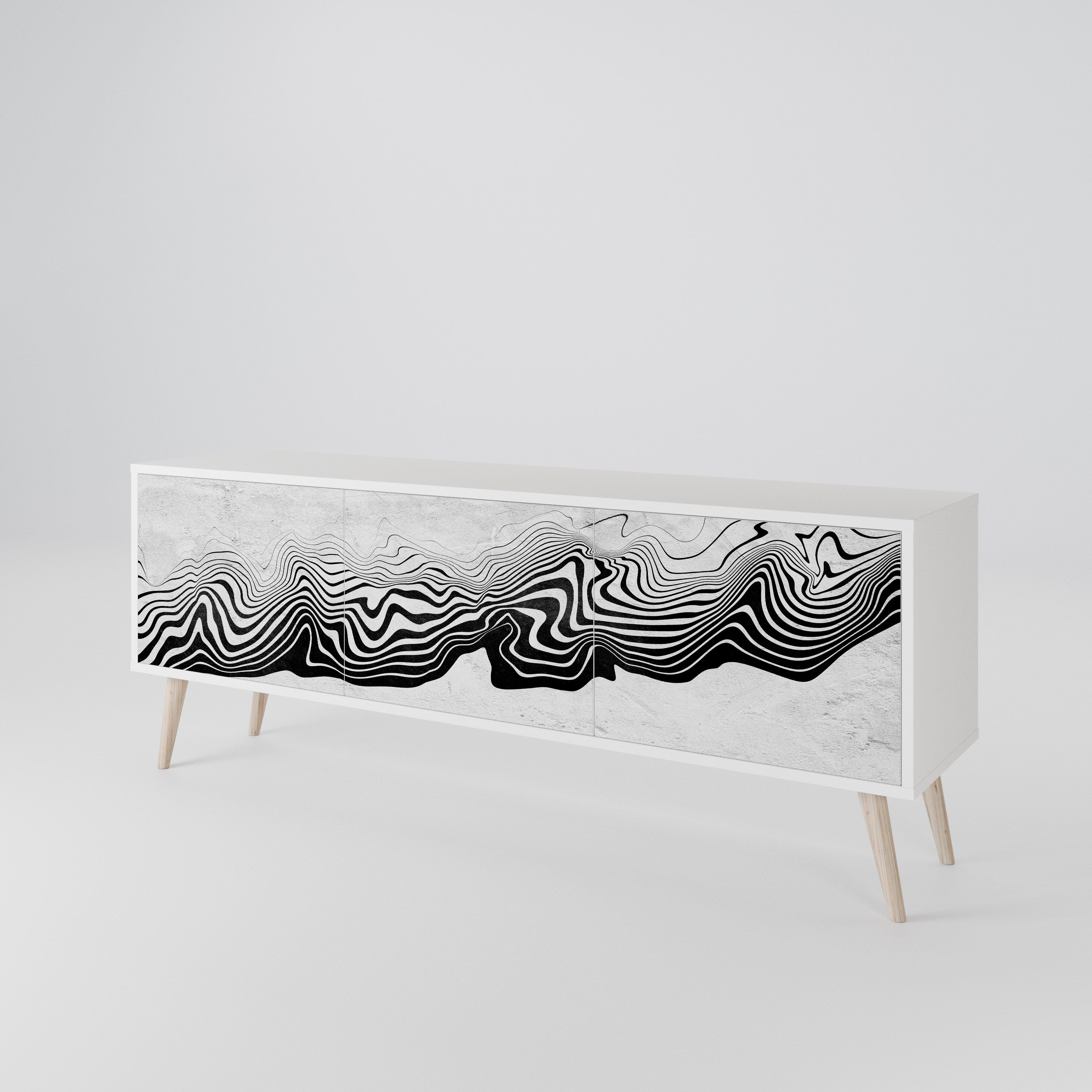 MONOCHROME MIRAGE 3-Door TV Cabinet