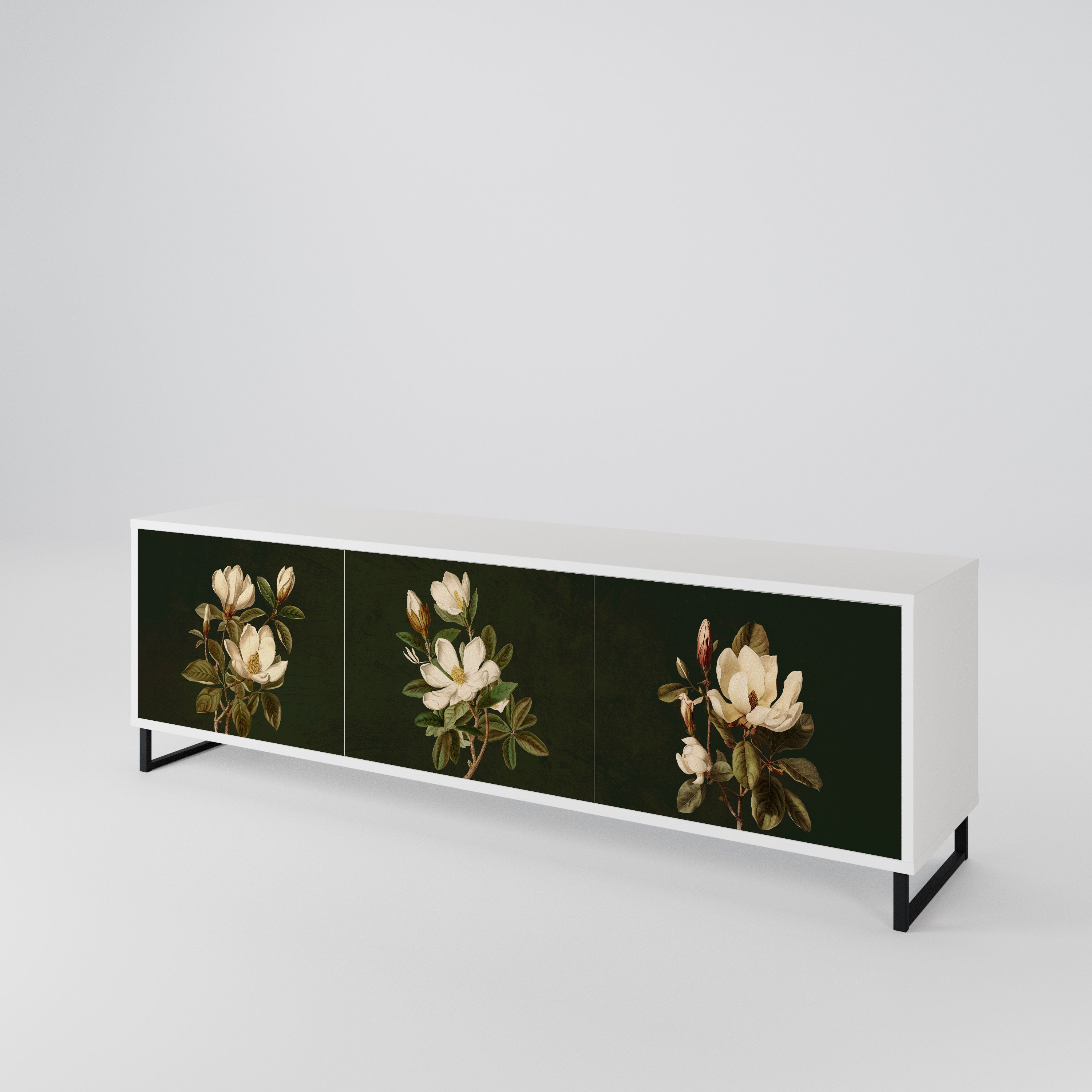 FLORAL NOIR 3-Door TV Cabinet