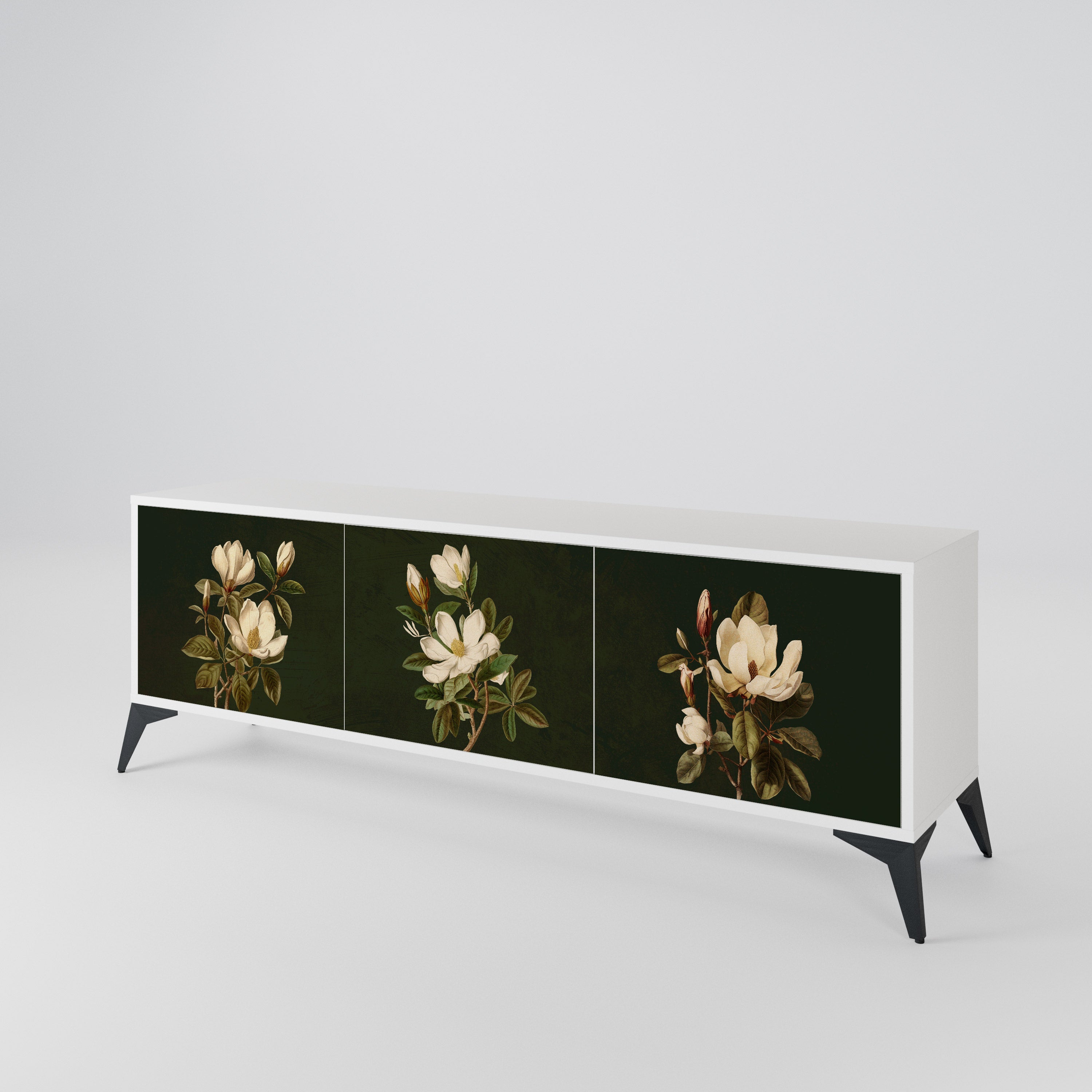 FLORAL NOIR 3-Door TV Cabinet