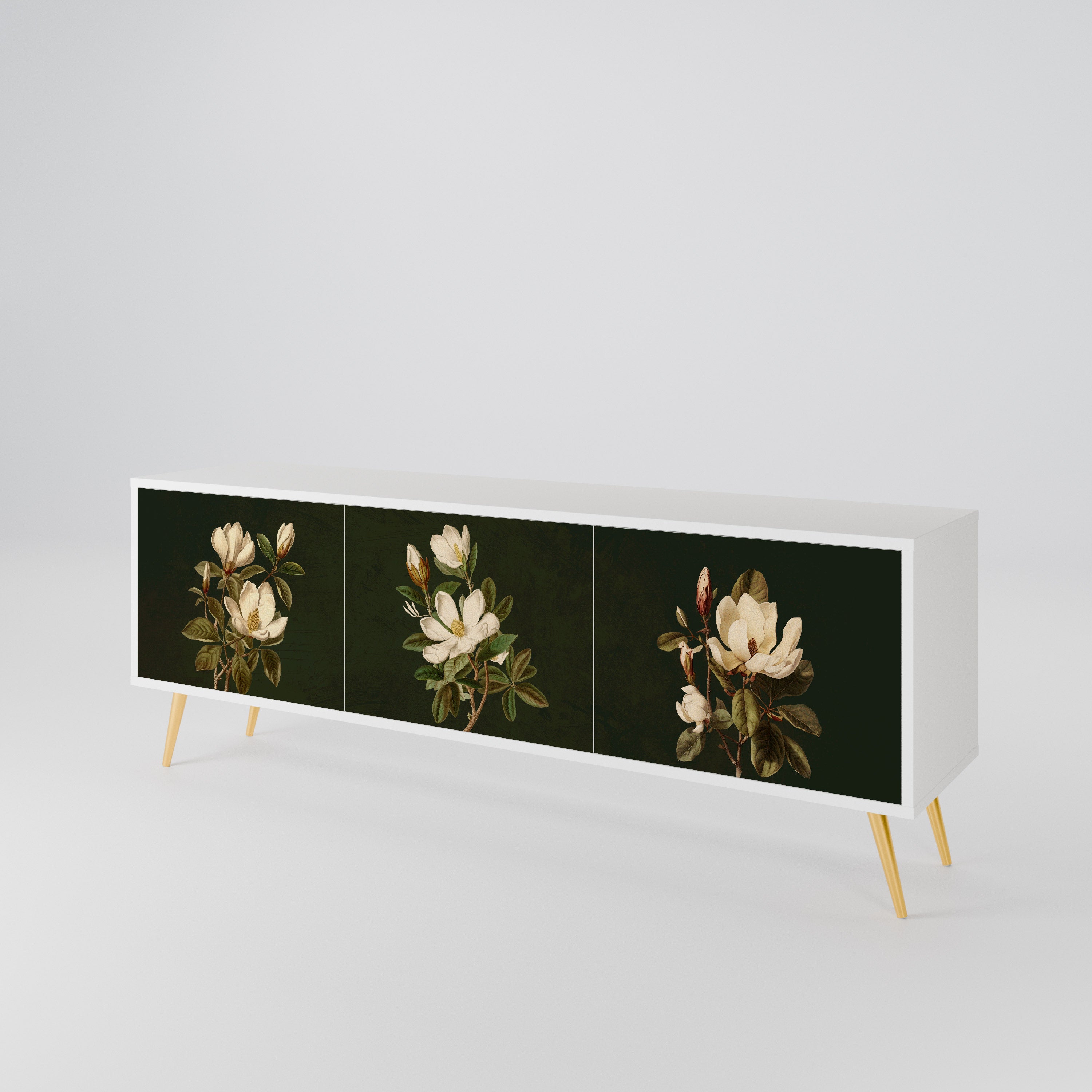 FLORAL NOIR 3-Door TV Cabinet