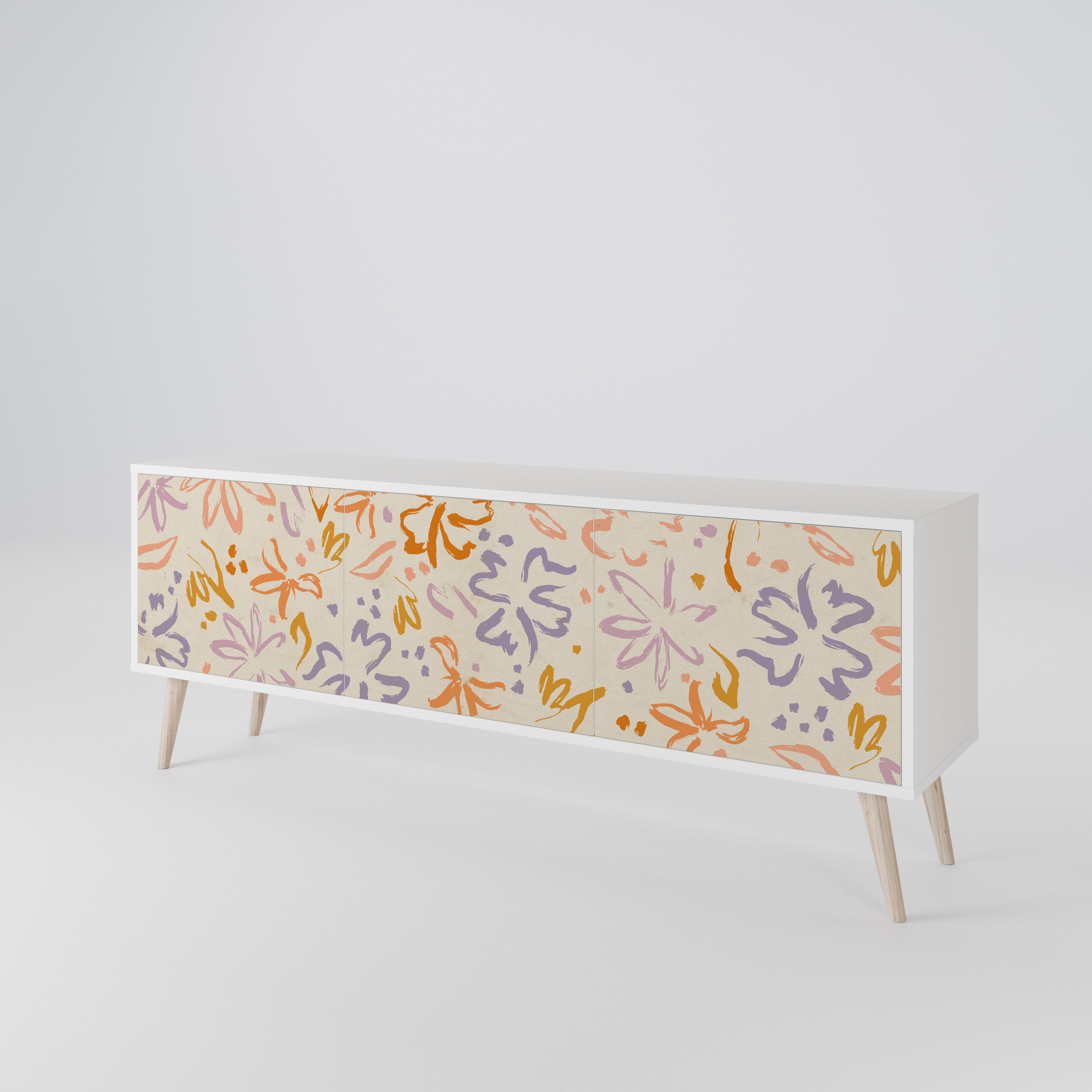 SPRING WHIMSY 3-Door TV Cabinet