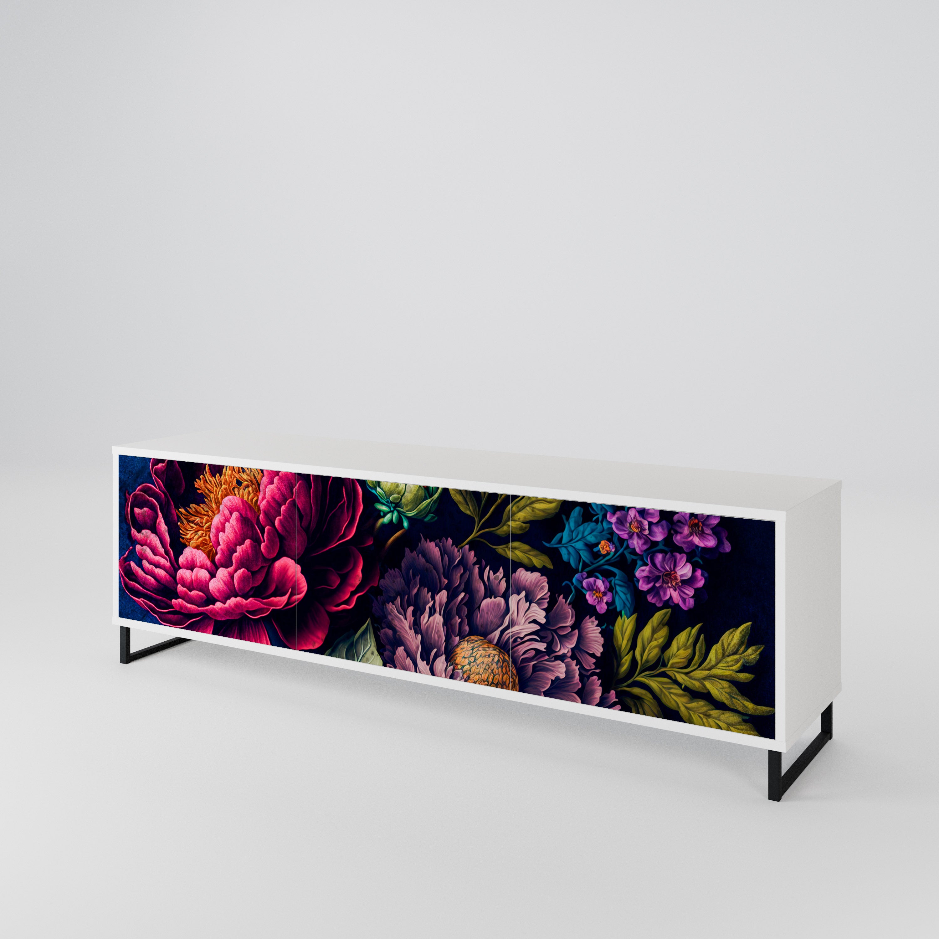 BLOOMING ELEGANCE 3-türiges TV-Lowboard