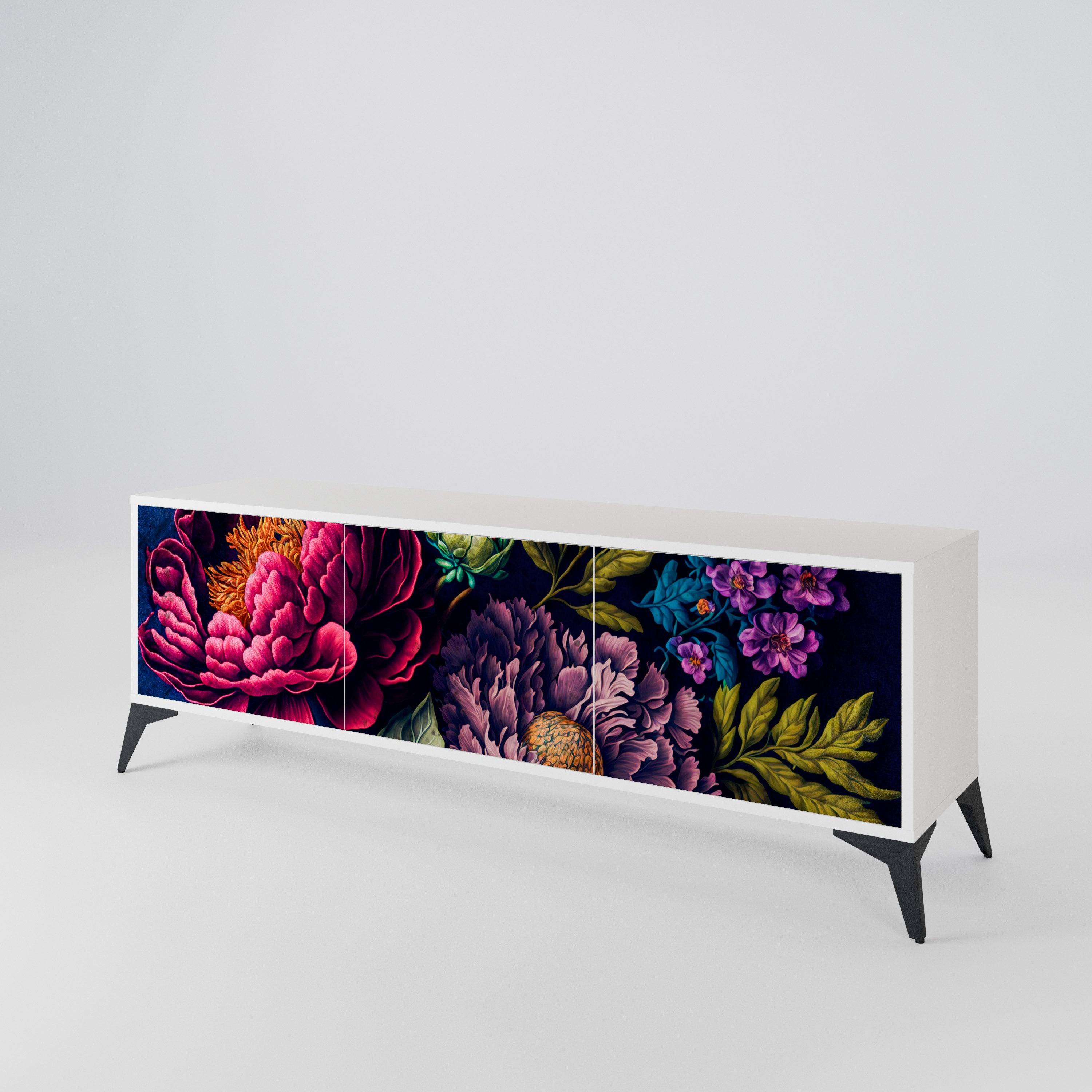 BLOOMING ELEGANCE 3-türiges TV-Lowboard