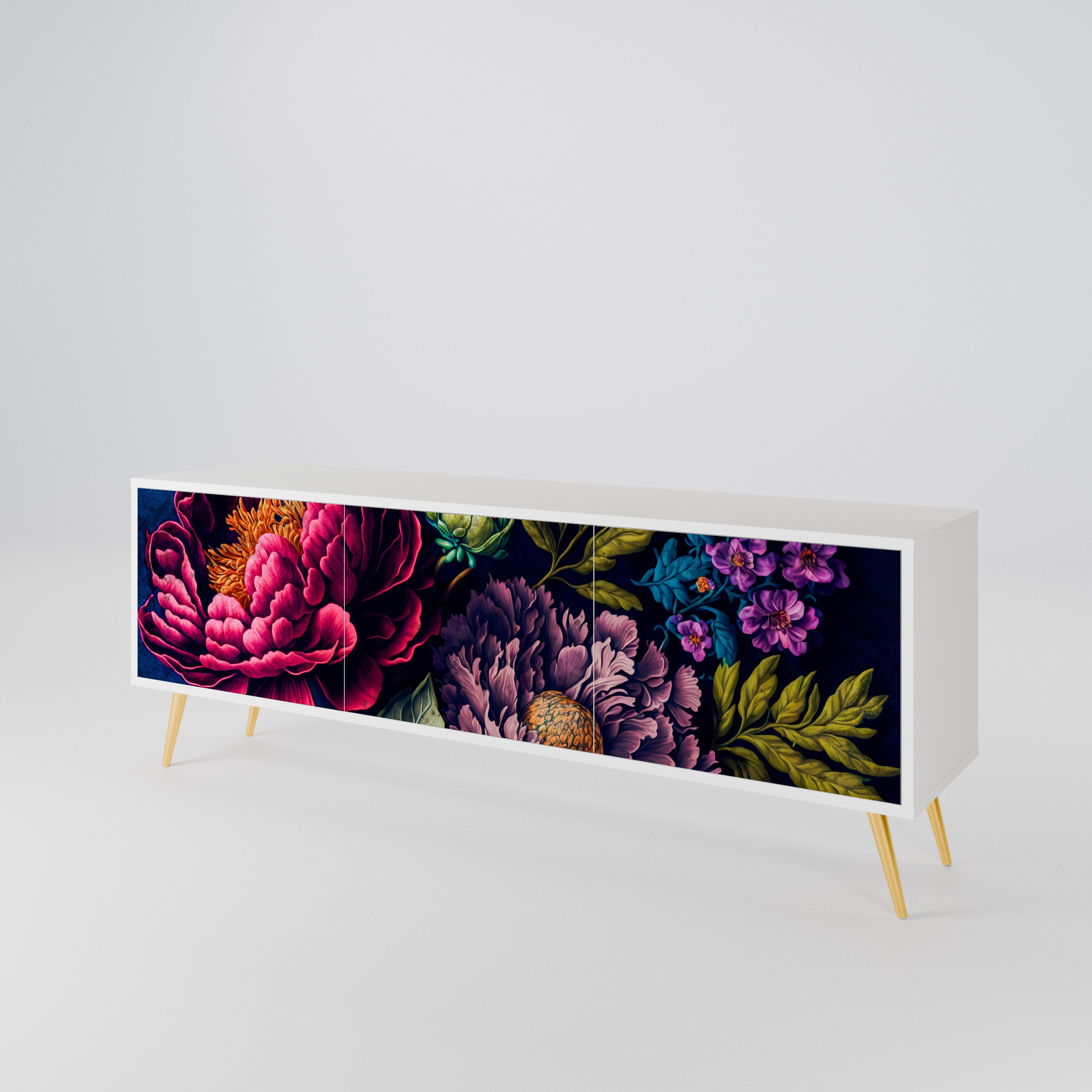 BLOOMING ELEGANCE 3-türiges TV-Lowboard