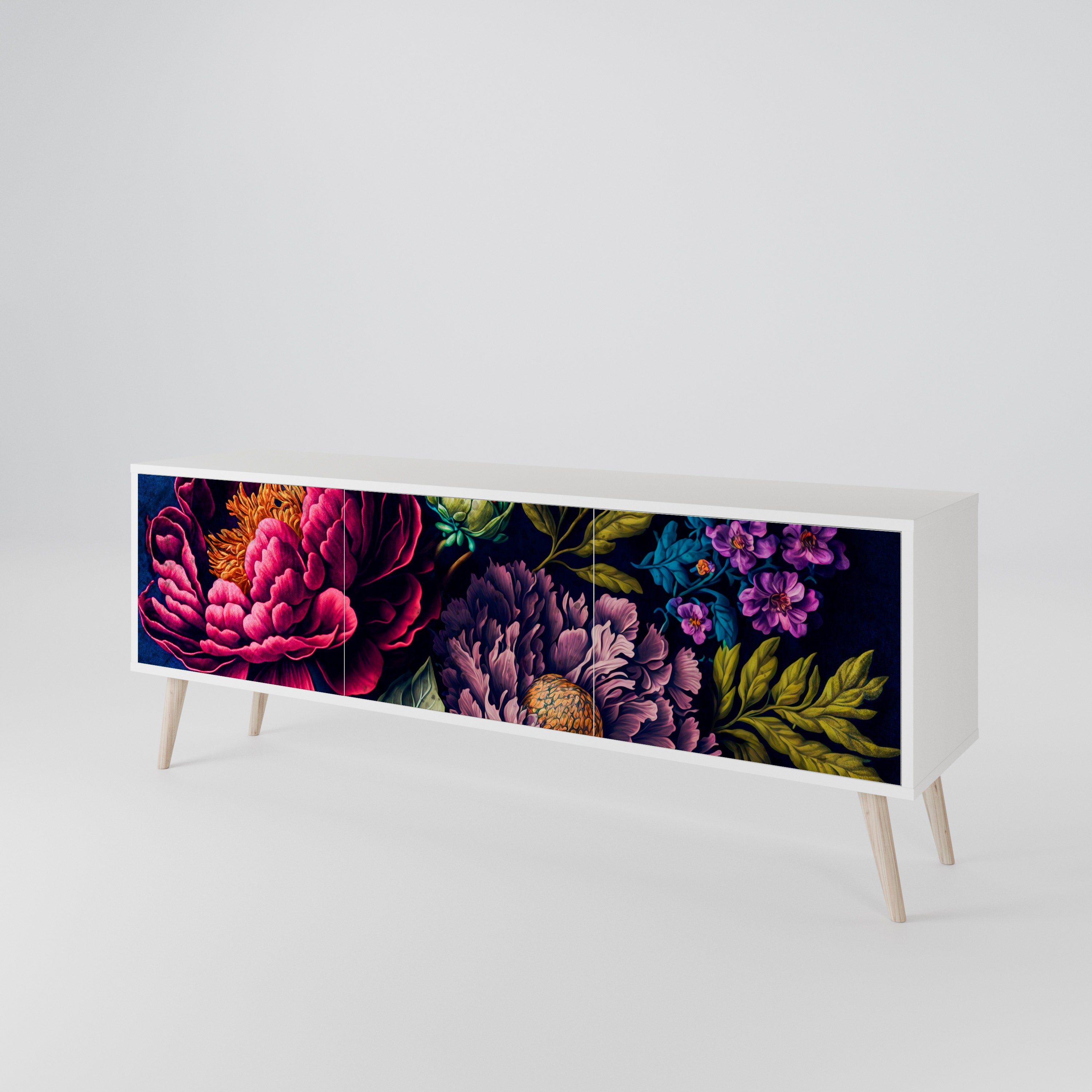 BLOOMING ELEGANCE 3-türiges TV-Lowboard