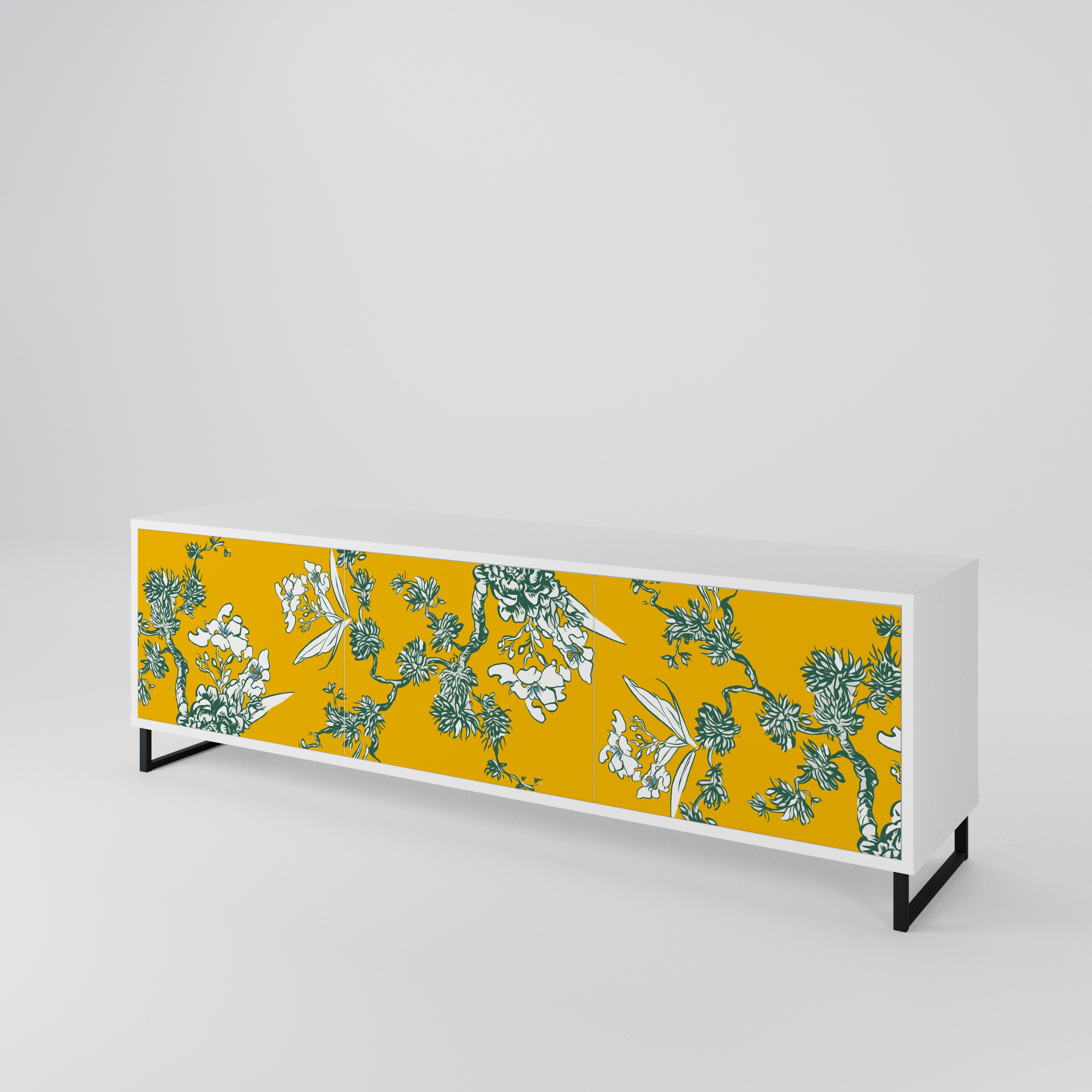 YELLOW CHINOISERIE 3-türiges TV-Lowboard