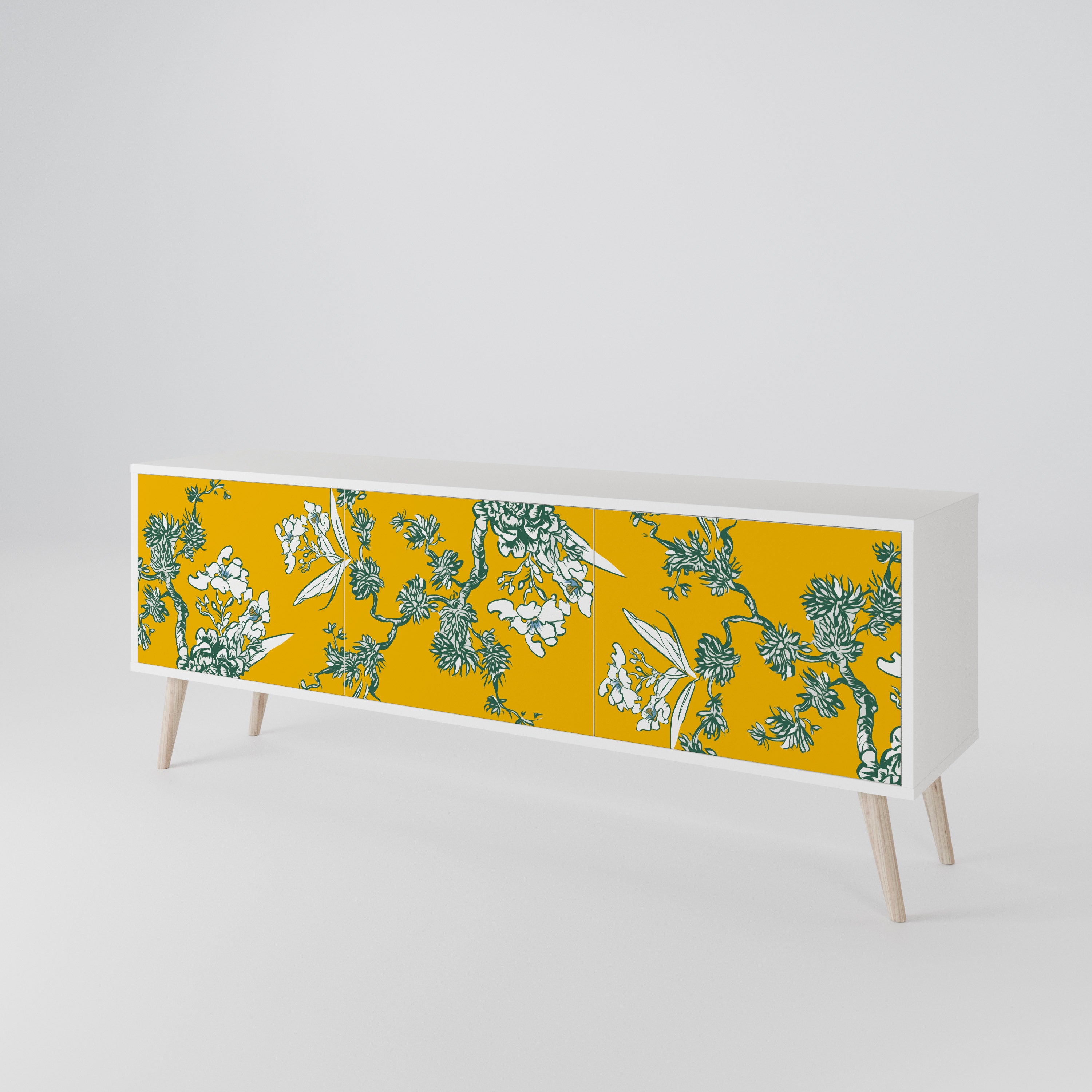 YELLOW CHINOISERIE 3-türiges TV-Lowboard