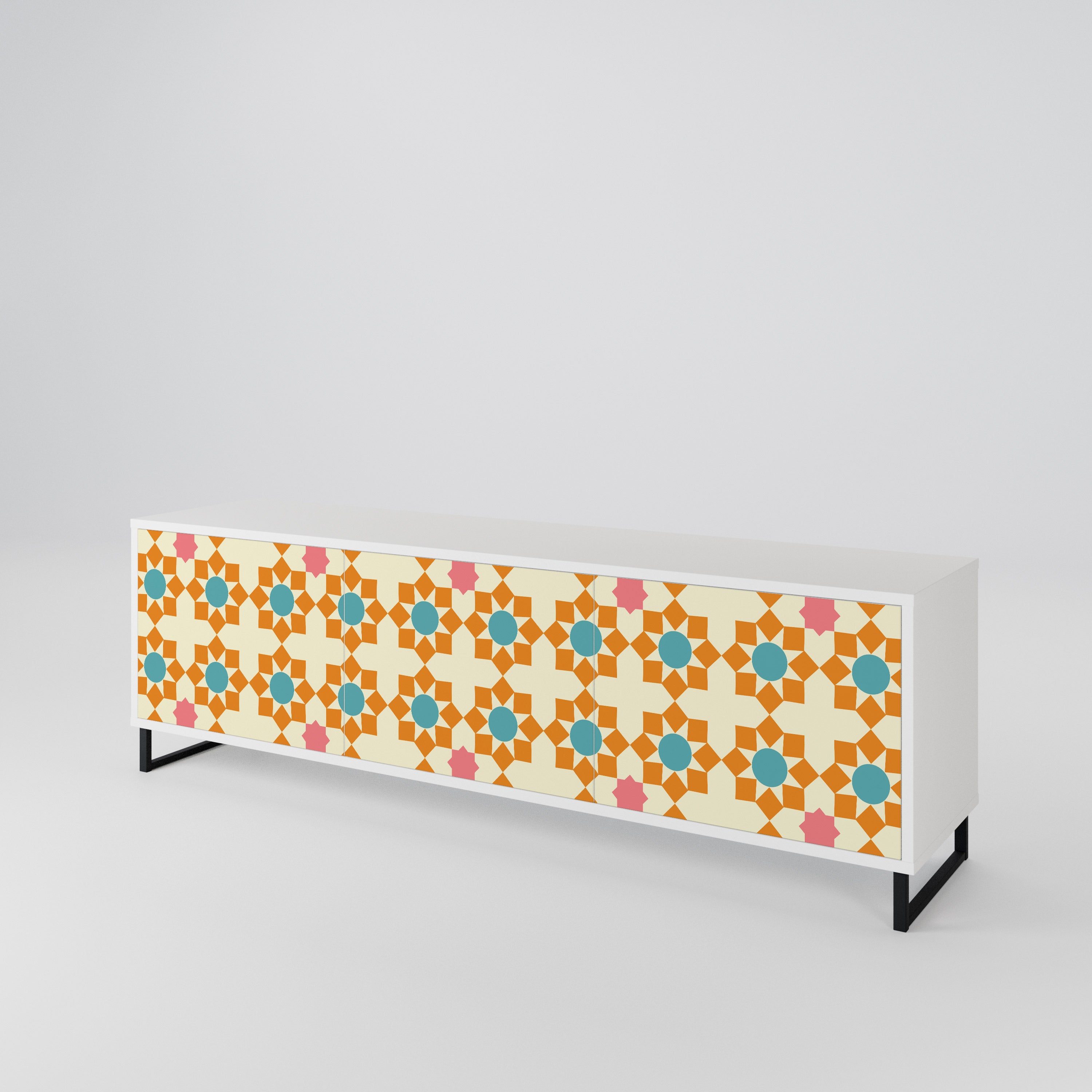 FLORAL DECOR 3-türiges TV-Lowboard