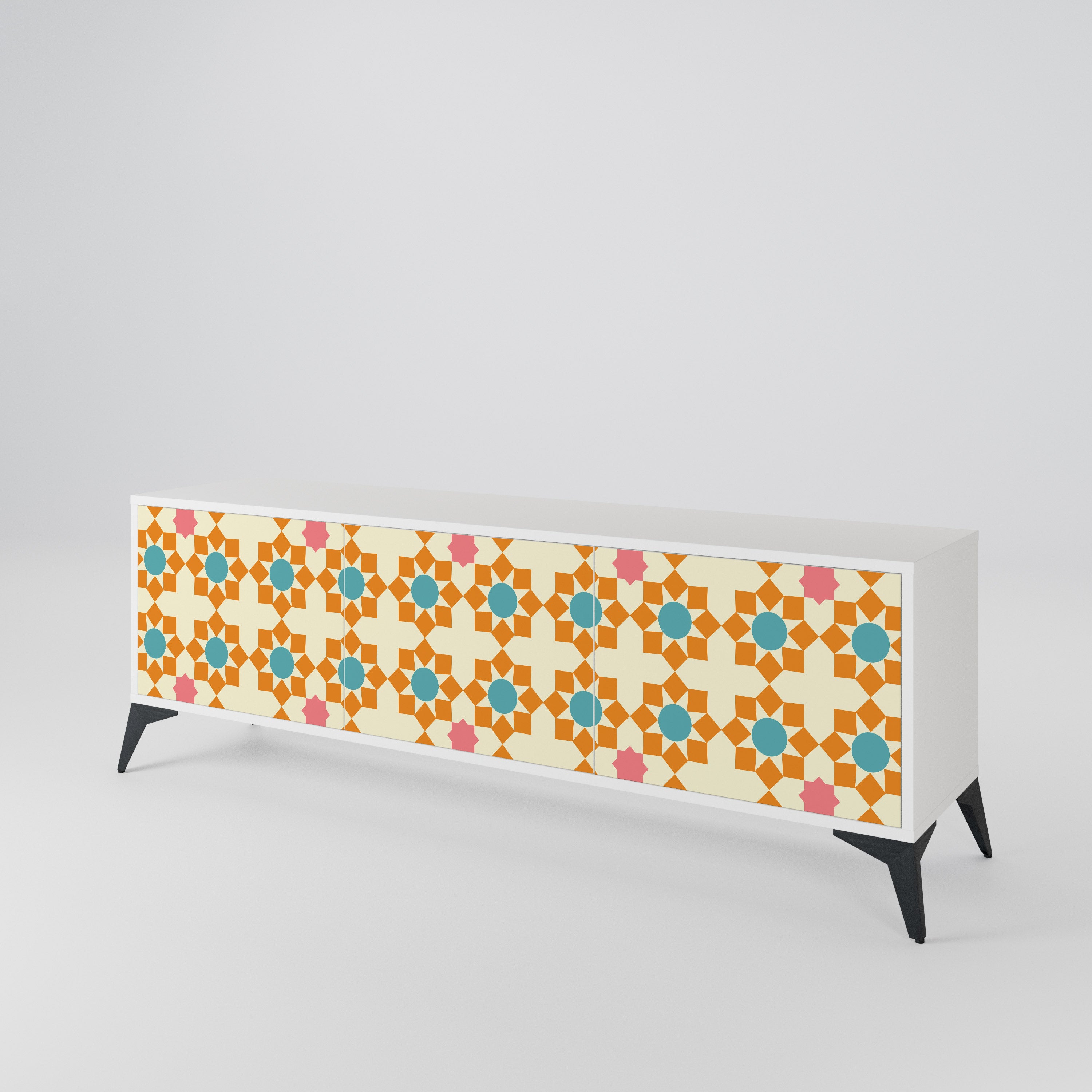 FLORAL DECOR 3-türiges TV-Lowboard