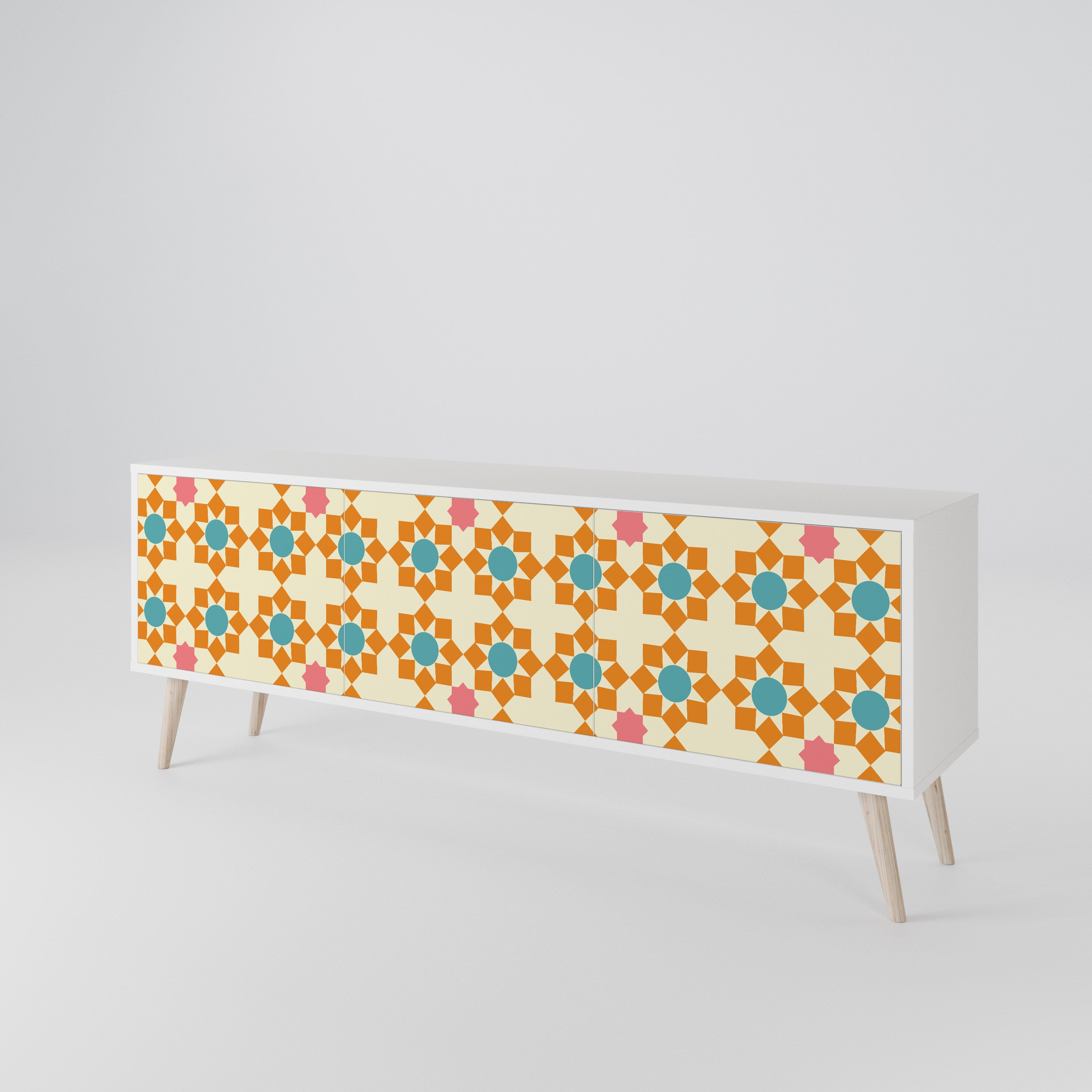 FLORAL DECOR 3-türiges TV-Lowboard