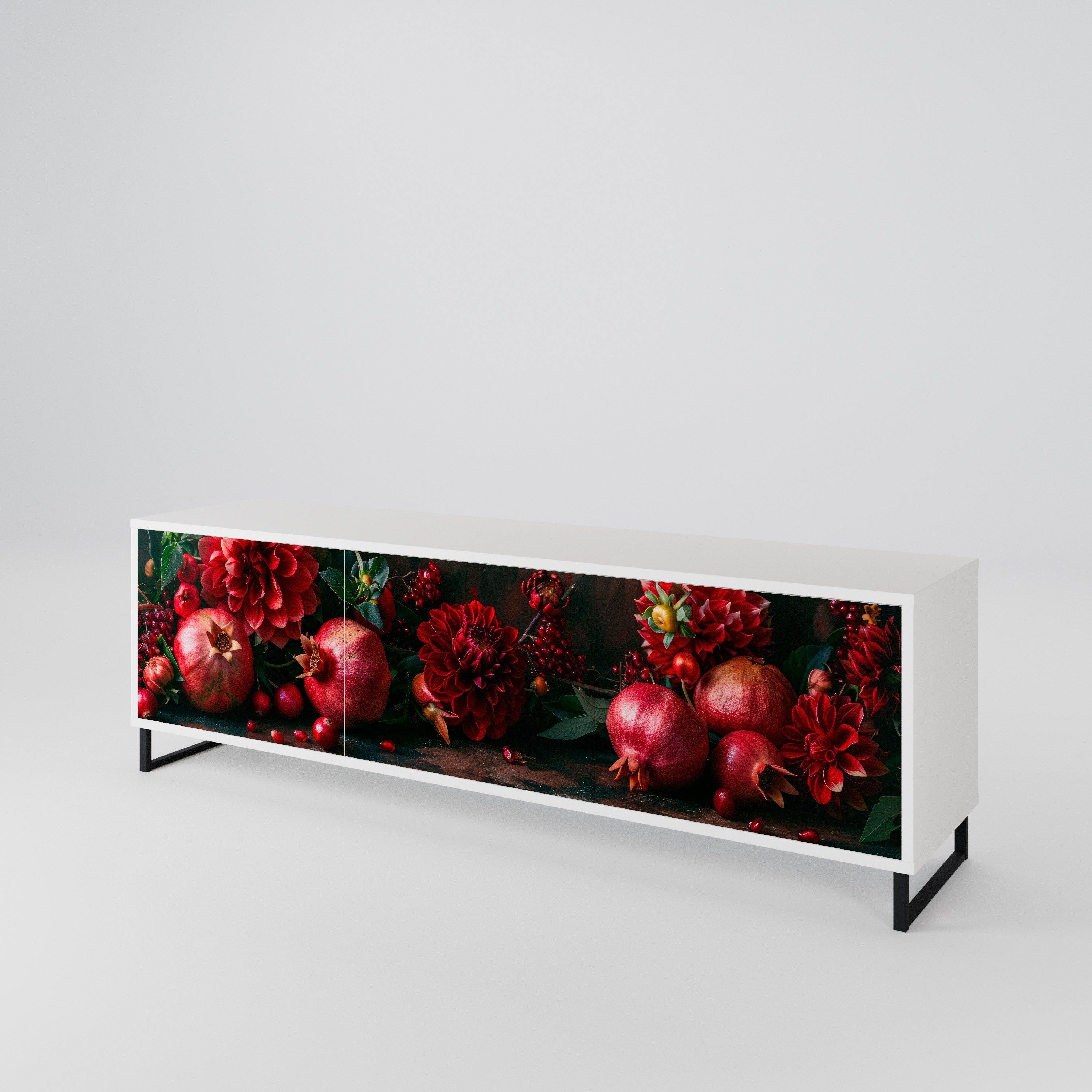 DAHLIAS AND POMEGRANATES 3-türiges TV-Lowboard