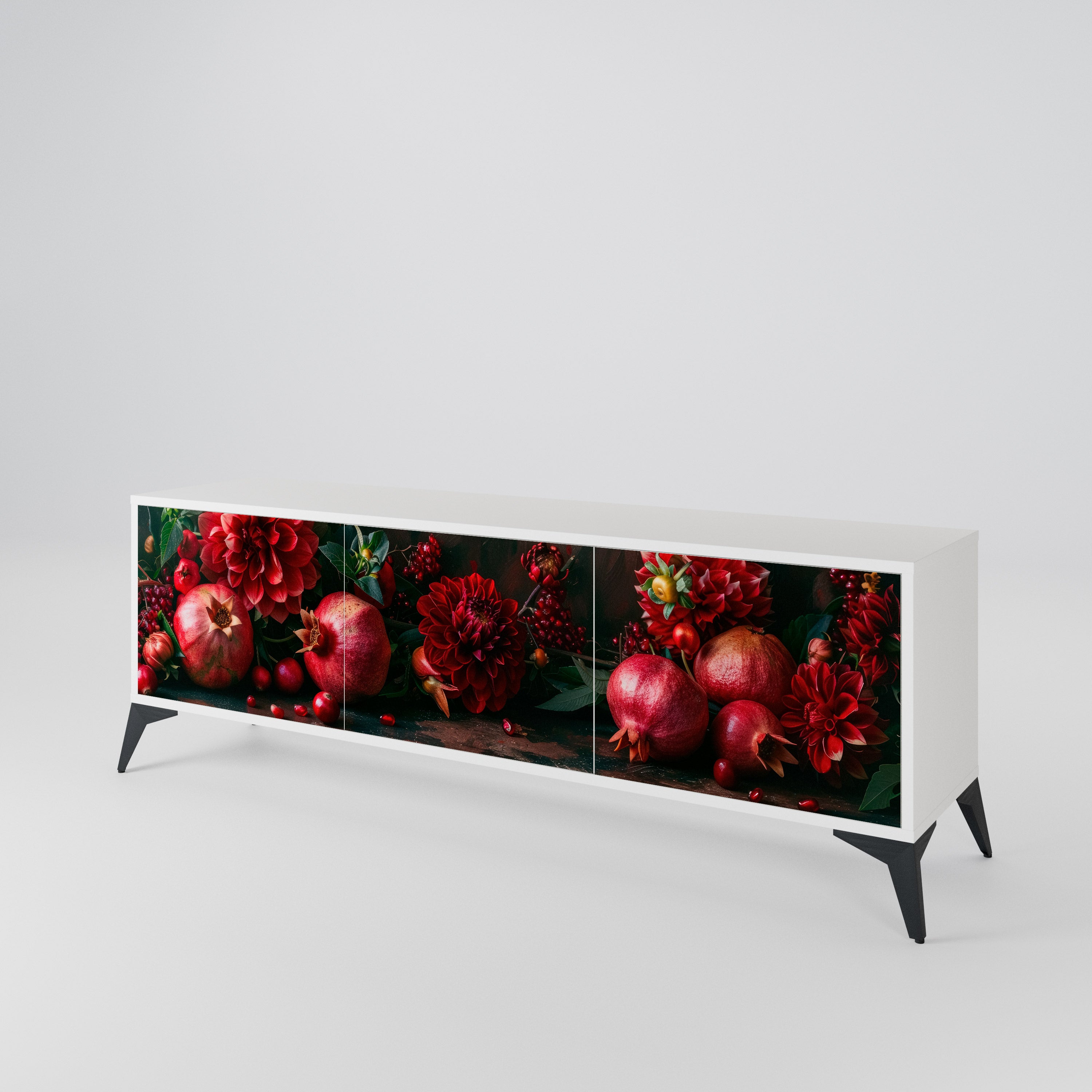 DAHLIAS AND POMEGRANATES 3-türiges TV-Lowboard