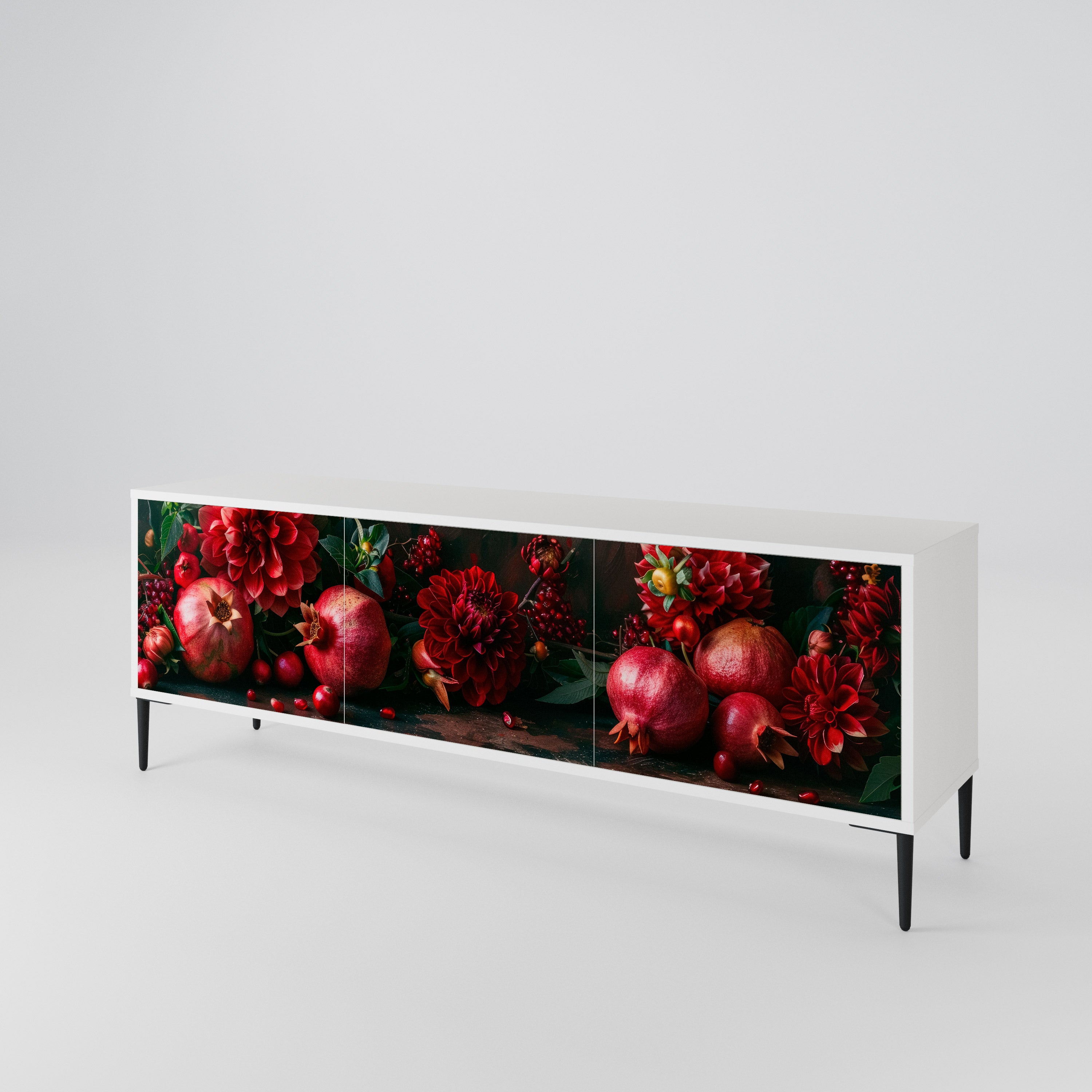 DAHLIAS AND POMEGRANATES 3-türiges TV-Lowboard