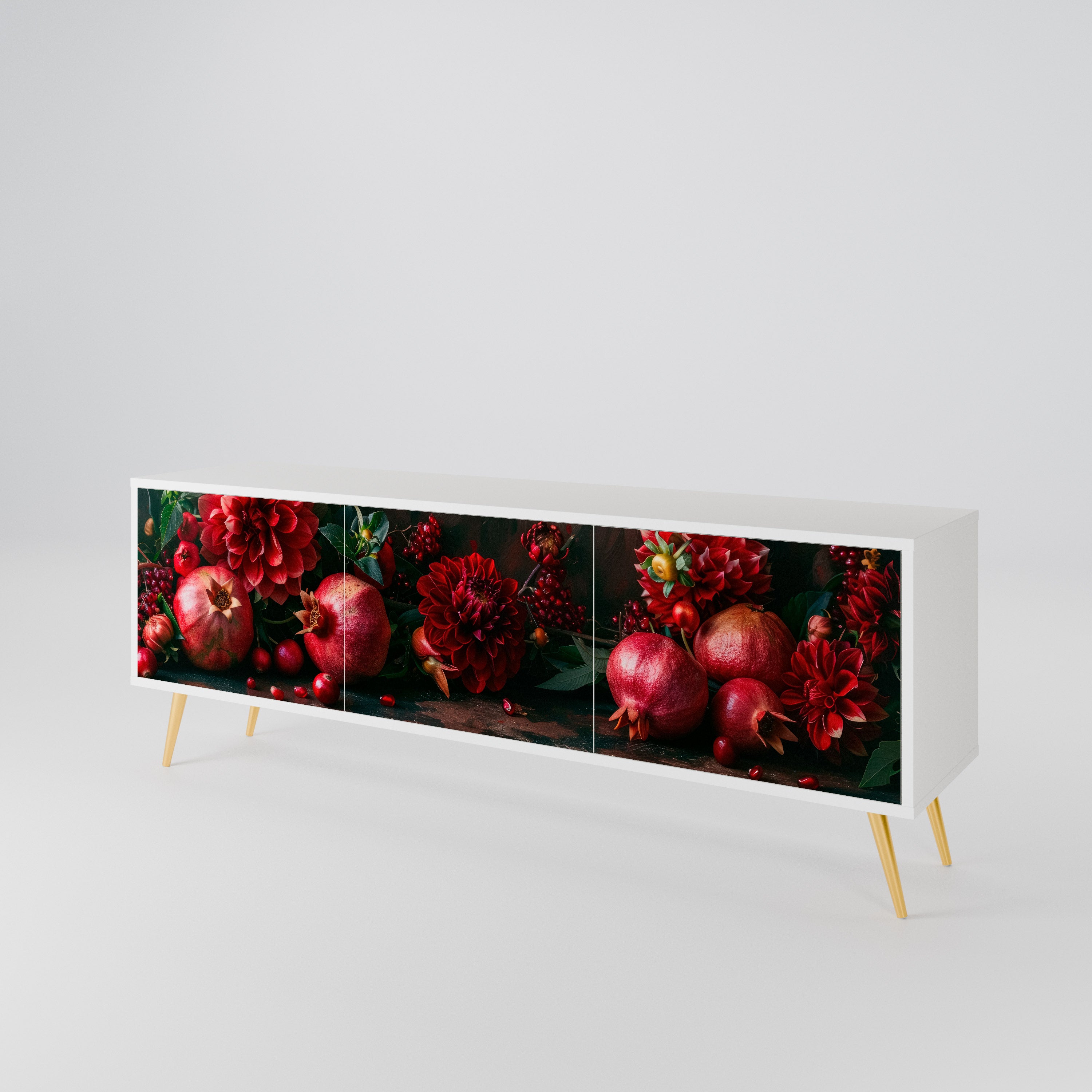 DAHLIAS AND POMEGRANATES 3-türiges TV-Lowboard