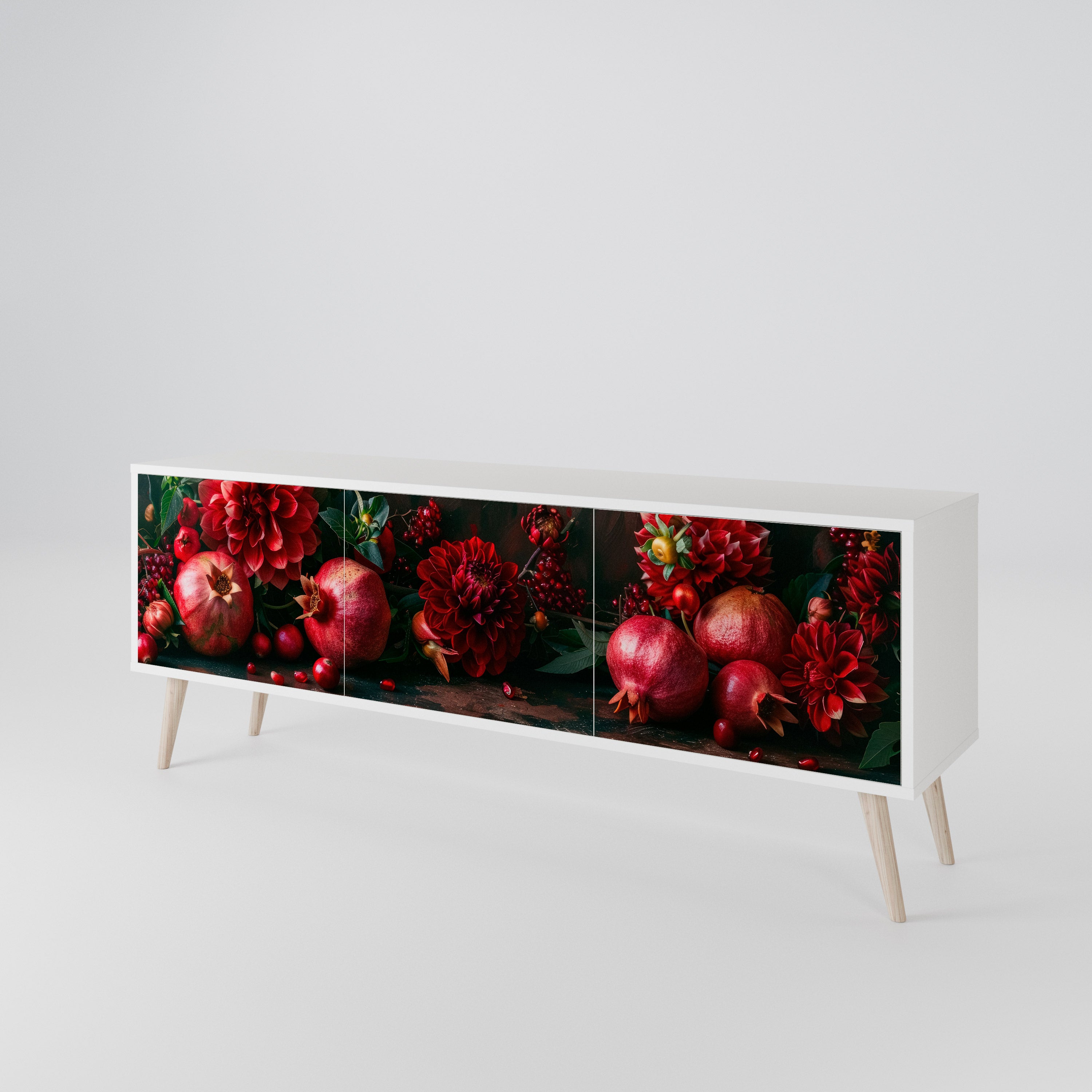 DAHLIAS AND POMEGRANATES 3-türiges TV-Lowboard