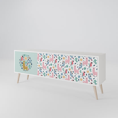 COLORFUL ALPACAS 3-türiges TV-Lowboard