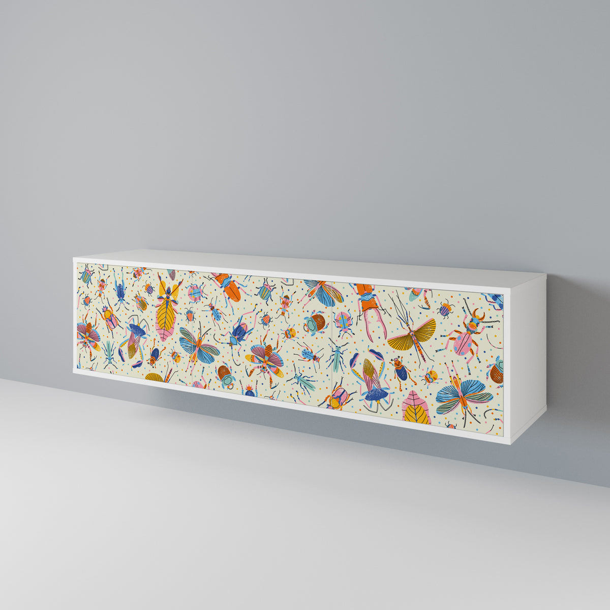 COLORFUL INSECTS 3-türiges TV-Lowboard