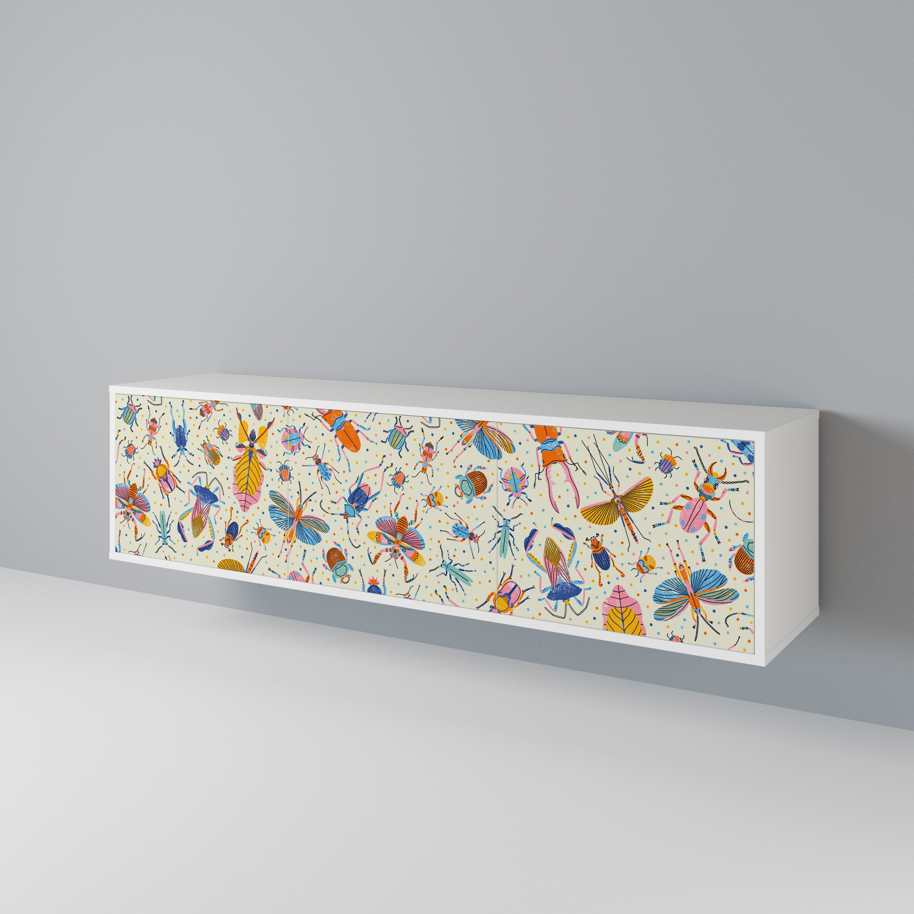 COLORFUL INSECTS 3-türiges TV-Lowboard