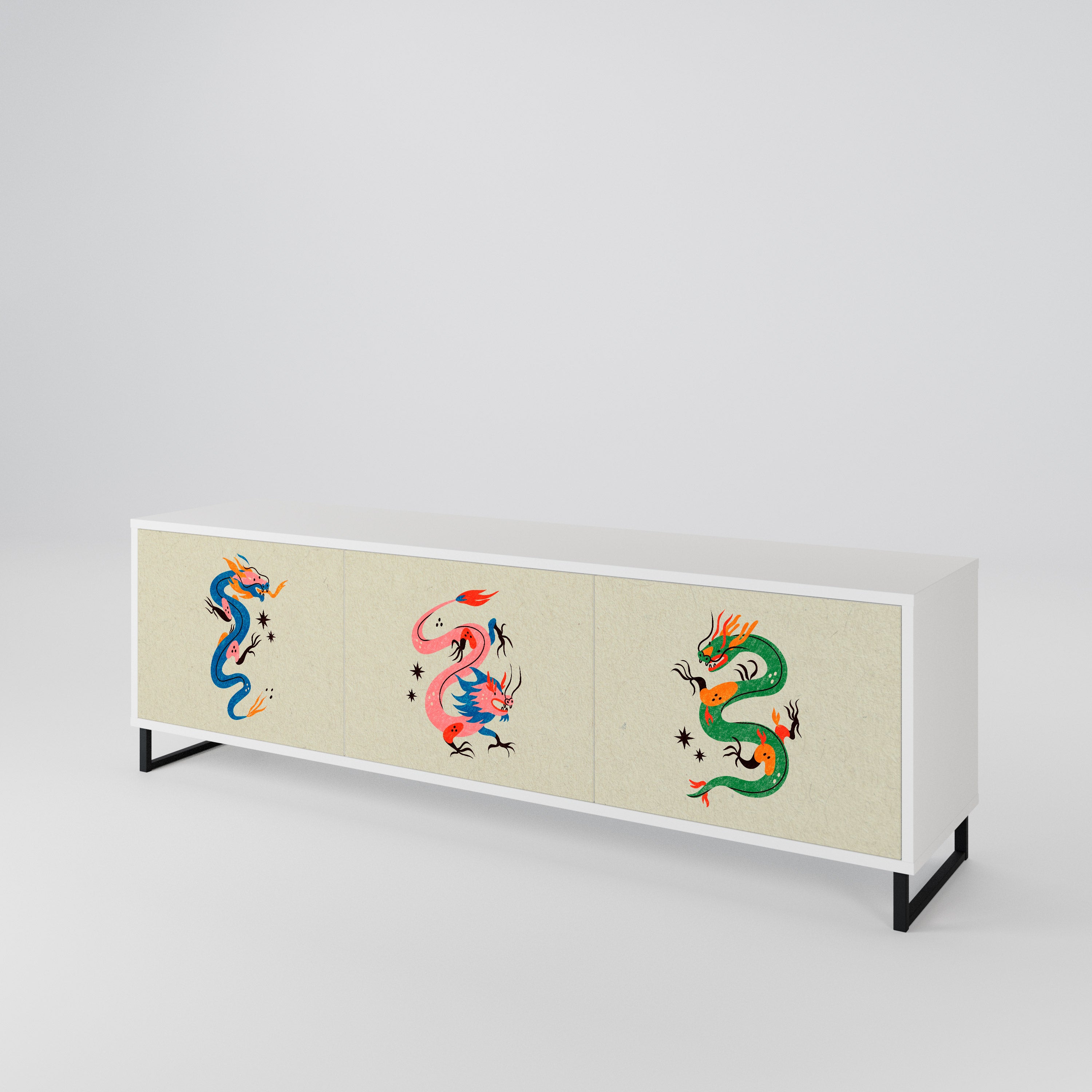 MYTHOLOGICAL CREATURES 3-türiges TV-Lowboard