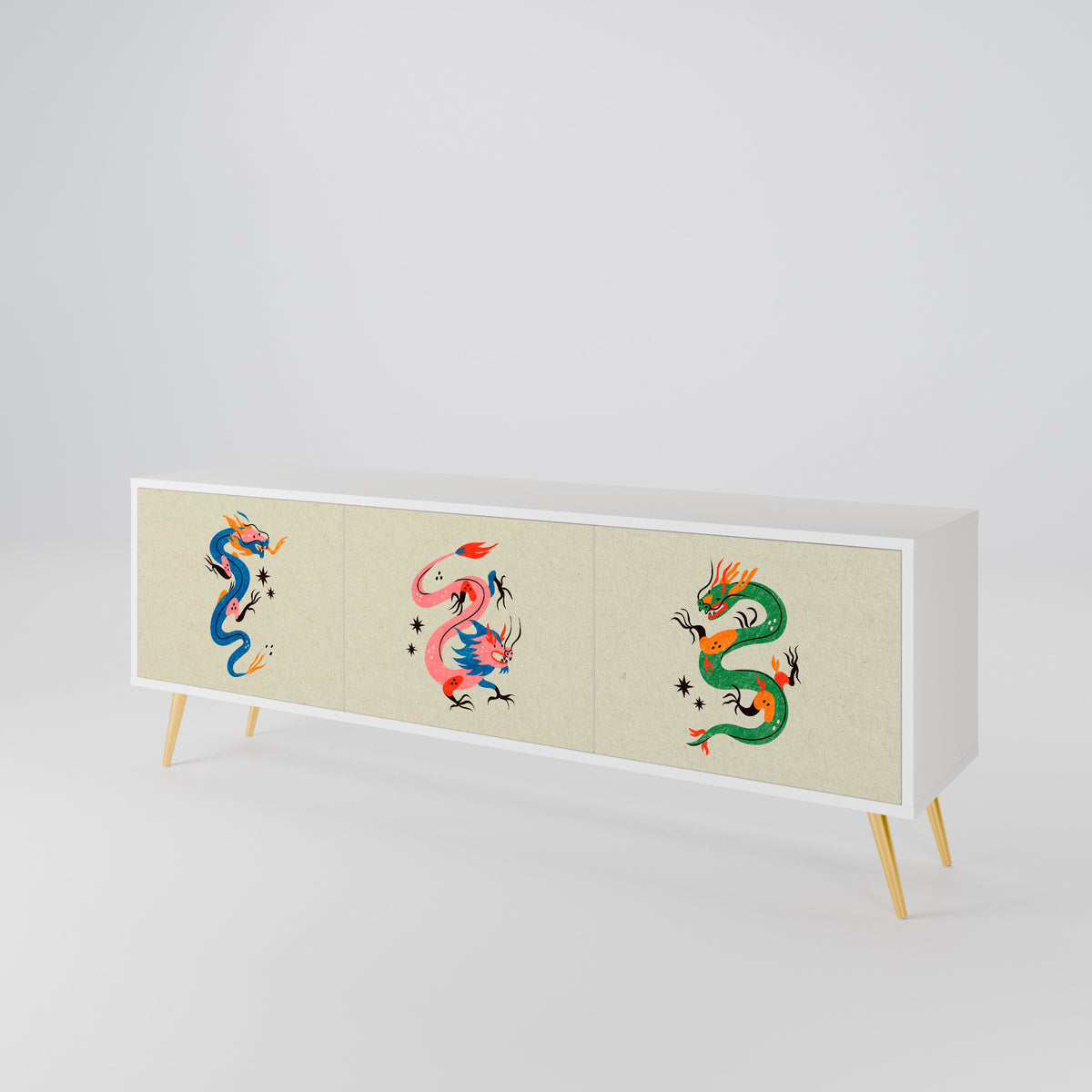 MYTHOLOGICAL CREATURES 3-türiges TV-Lowboard