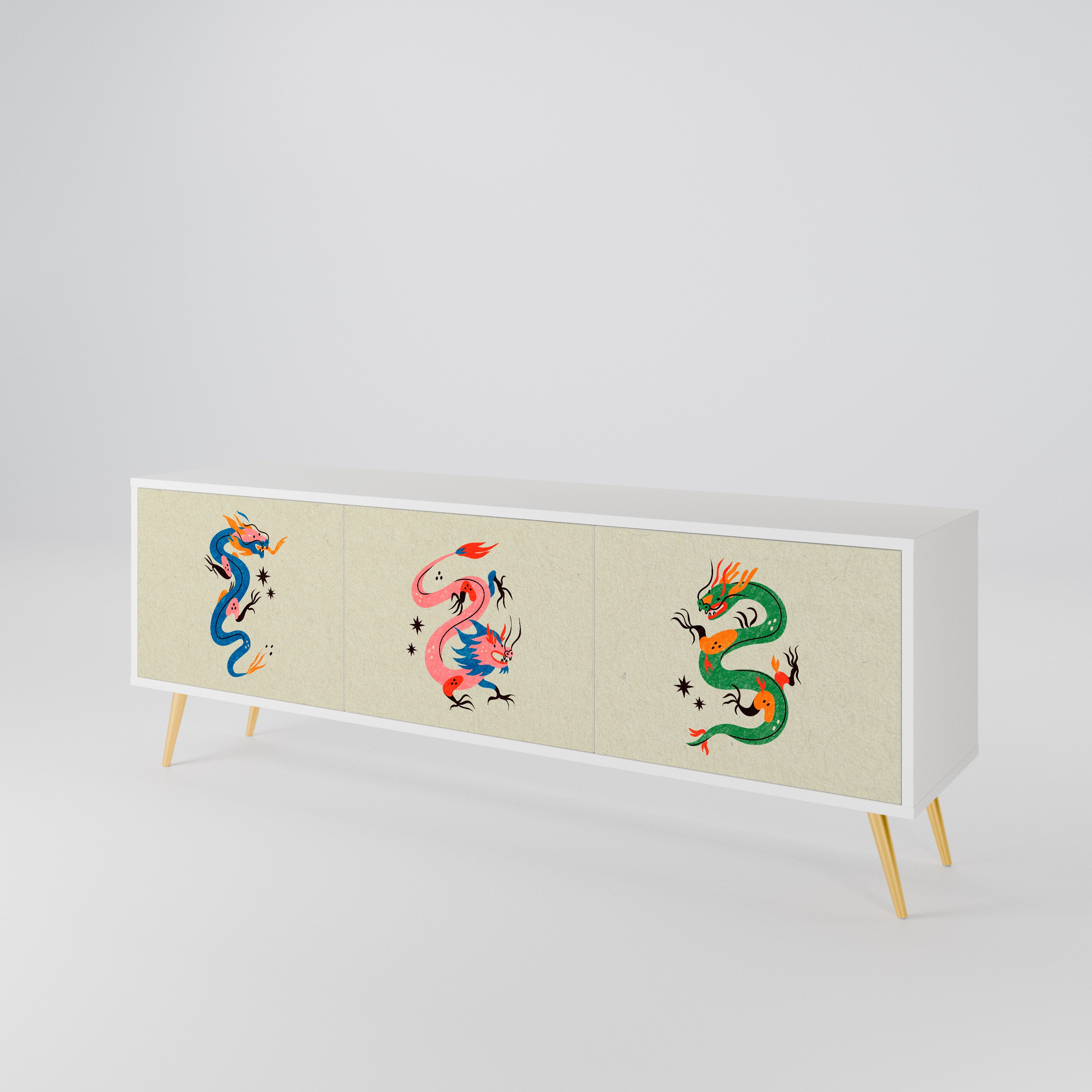 MYTHOLOGICAL CREATURES 3-türiges TV-Lowboard