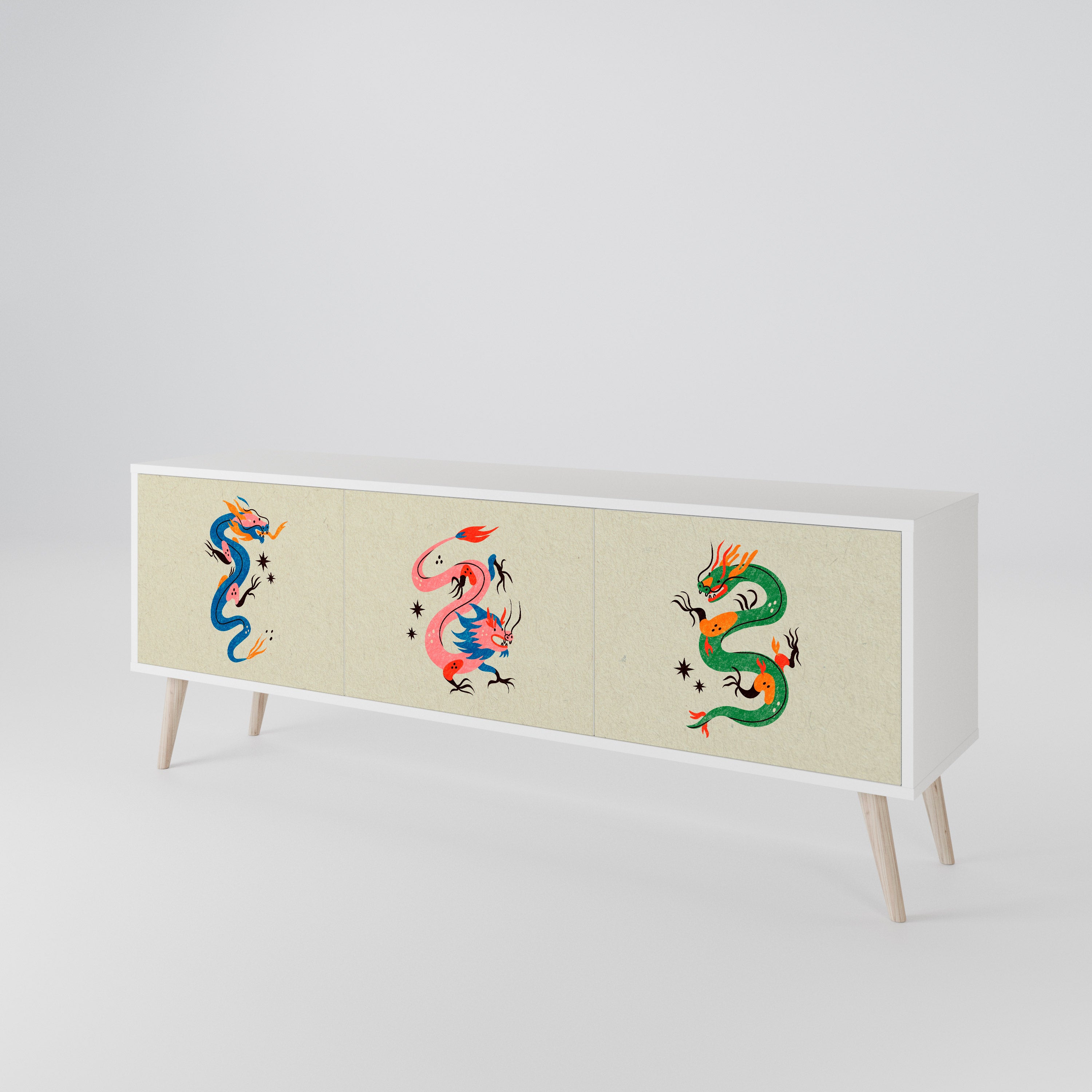 MYTHOLOGICAL CREATURES 3-türiges TV-Lowboard