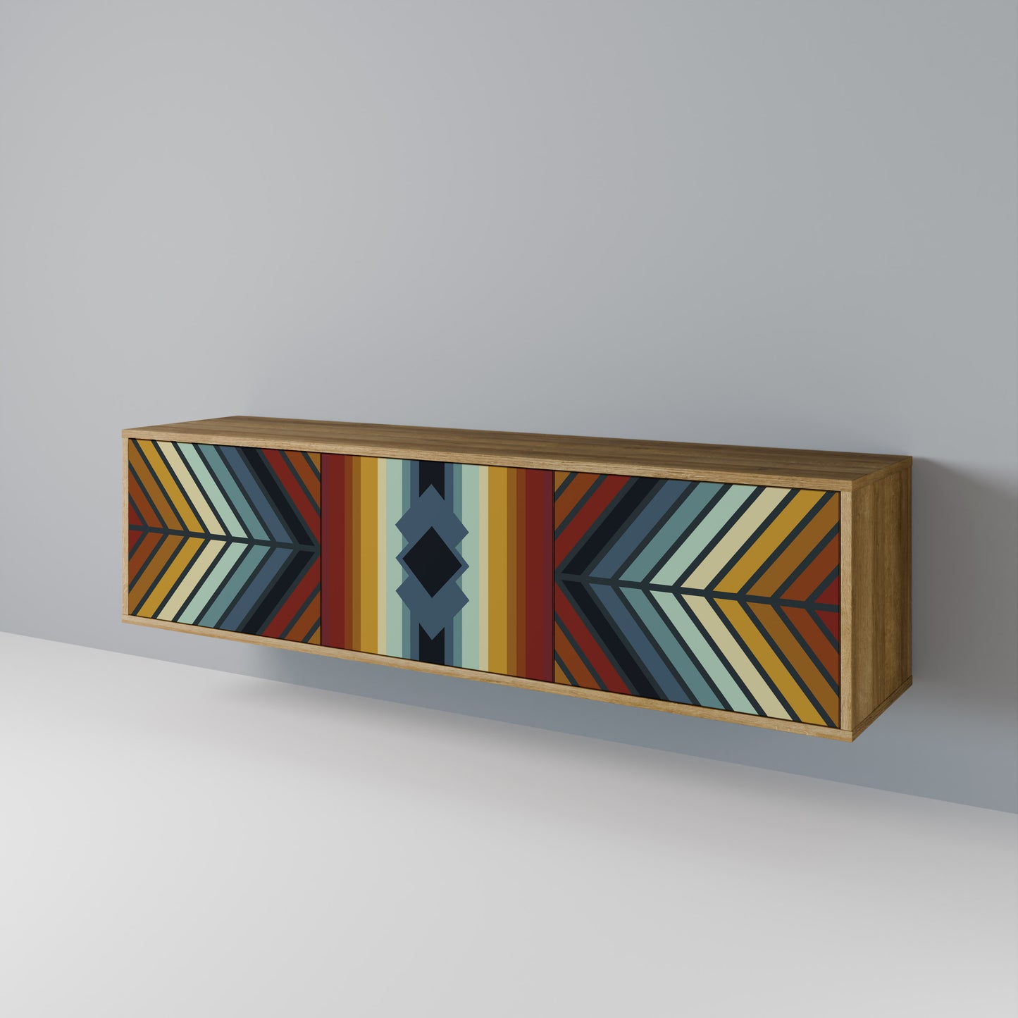 INDIGENOUS ZIGZAG 3-Door TV Cabinet