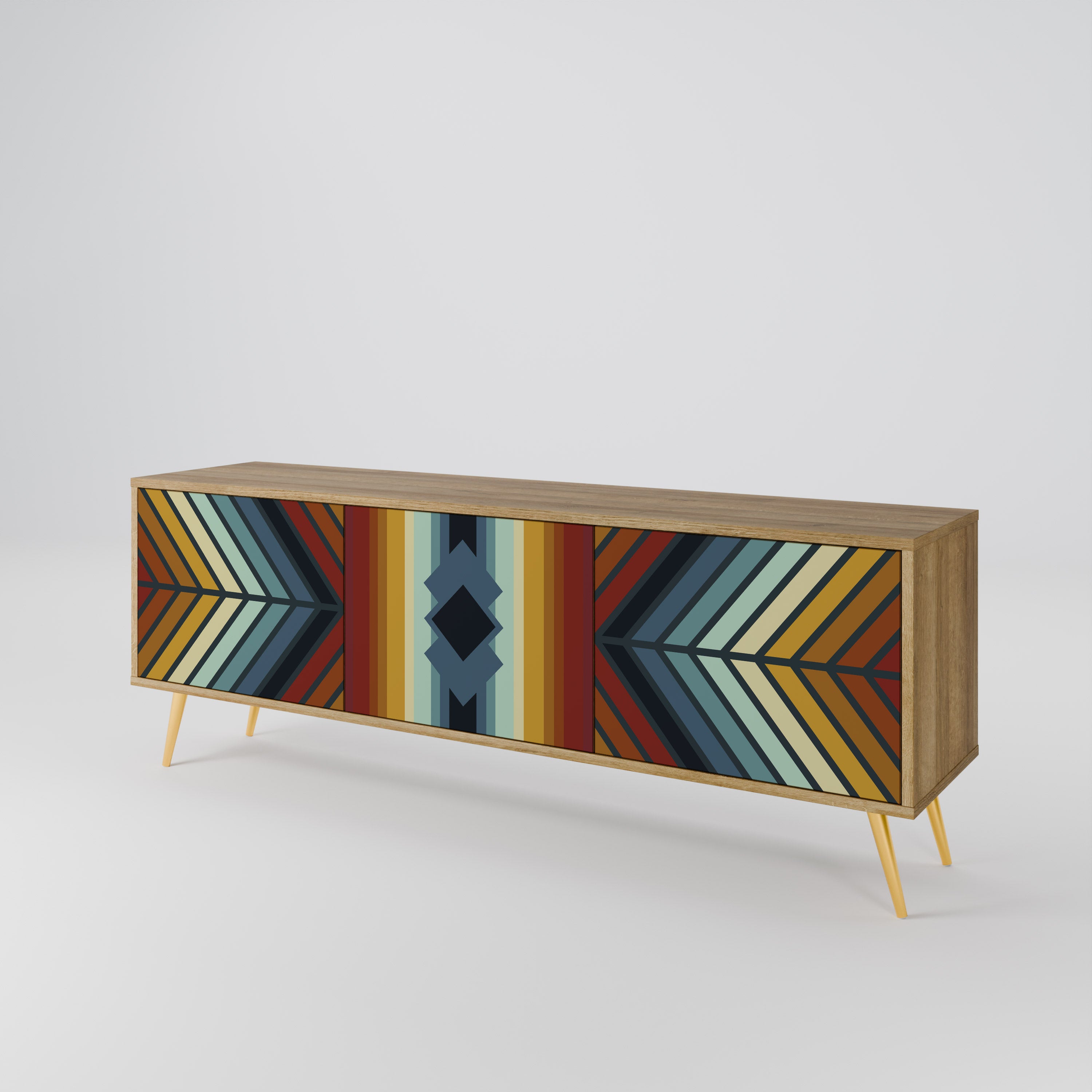 INDIGENOUS ZIGZAG 3-türiges TV-Lowboard