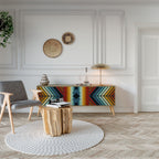 INDIGENOUS ZIGZAG 3-Door TV Stand in Oak Effect