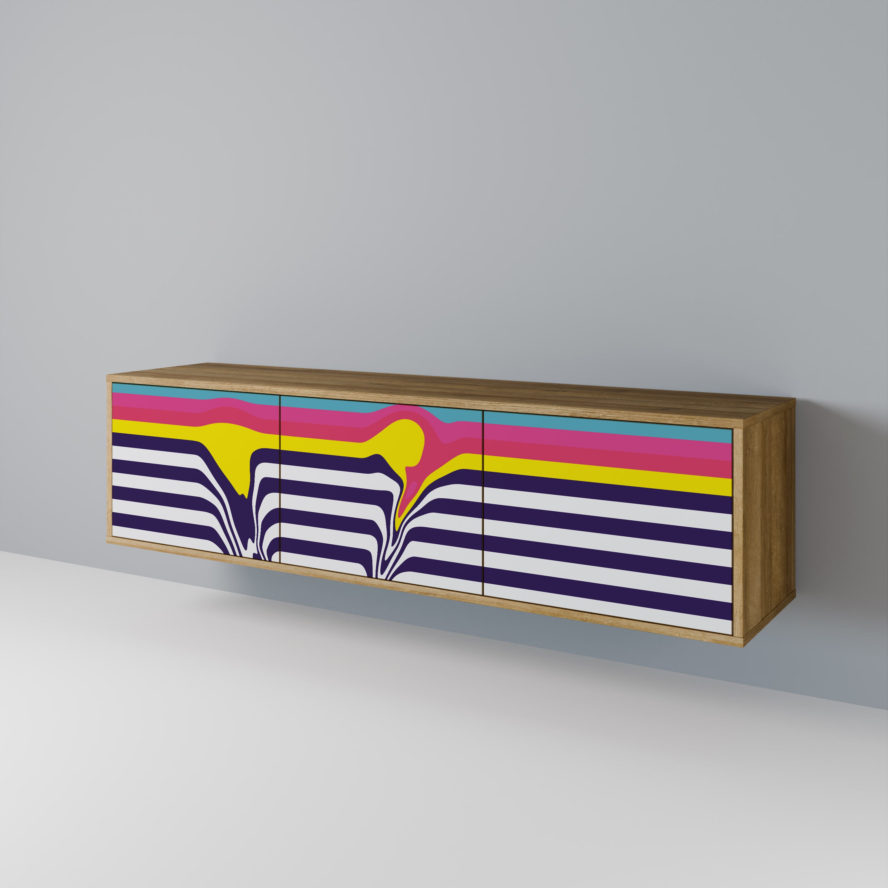 COLORFUL DIVERSION 3-türiges TV-Lowboard