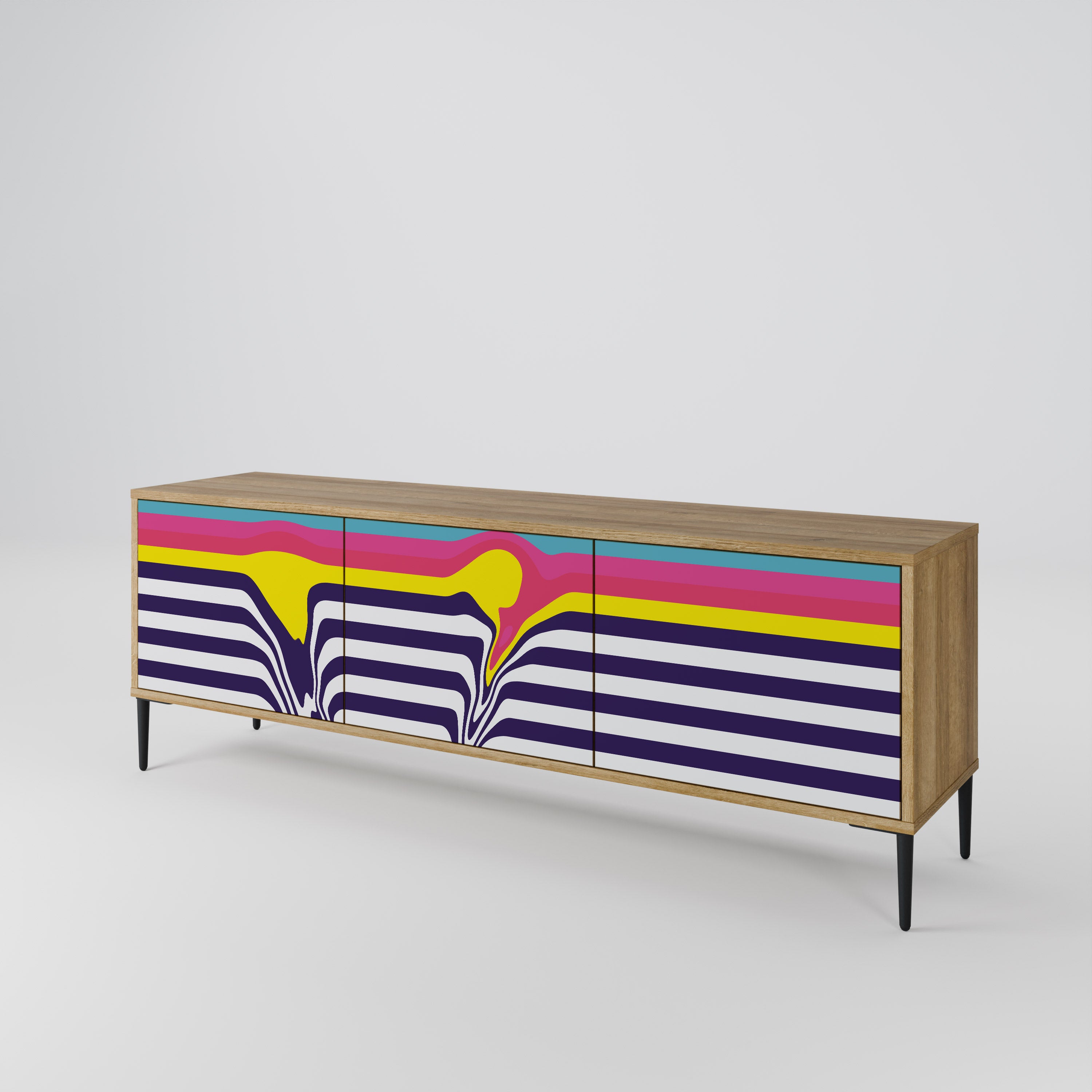 COLORFUL DIVERSION 3-türiges TV-Lowboard
