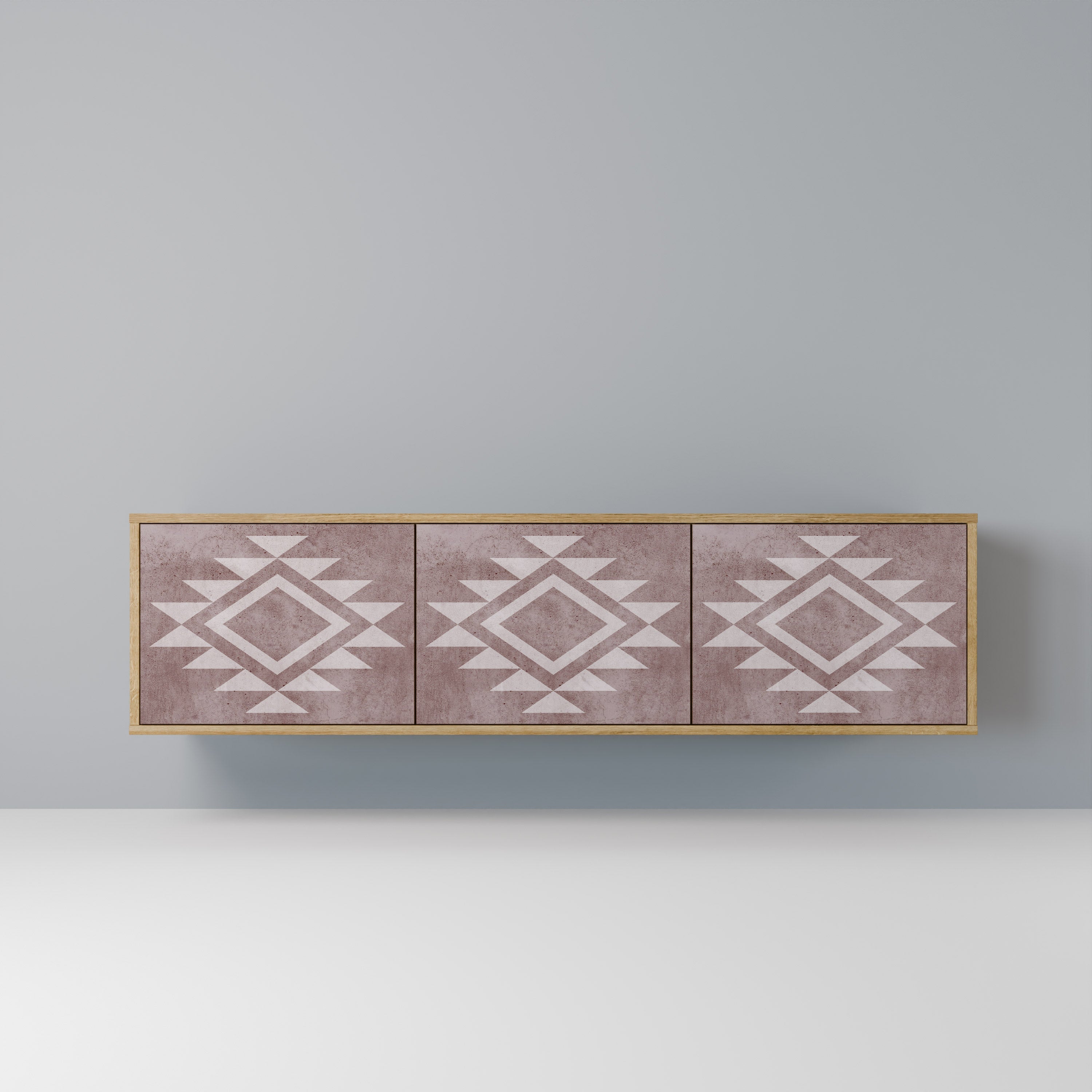 MARVEL MOSAIC 3-Door TV Stand in Oak Effect