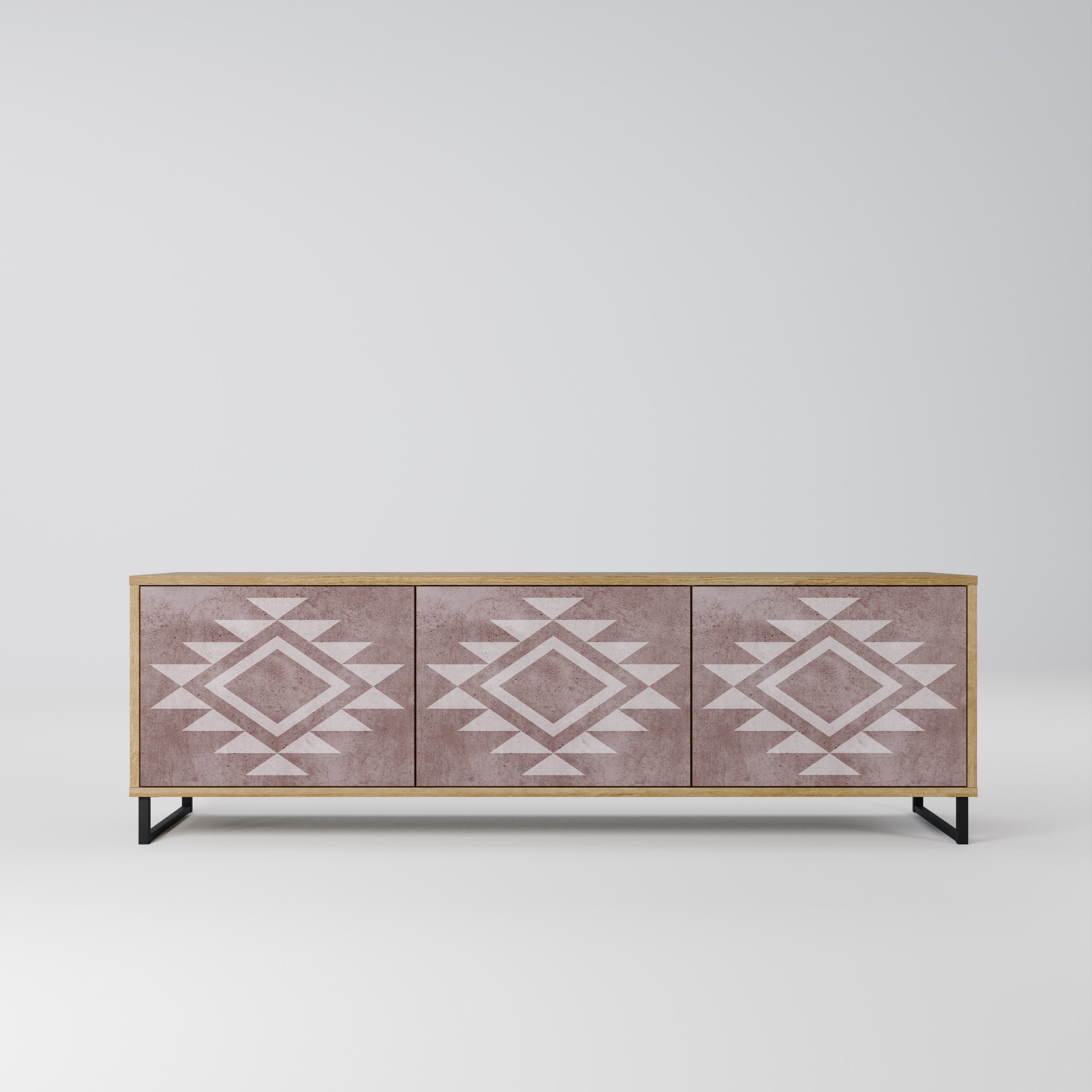 MARVEL MOSAIC 3-Door TV Stand in Oak Effect