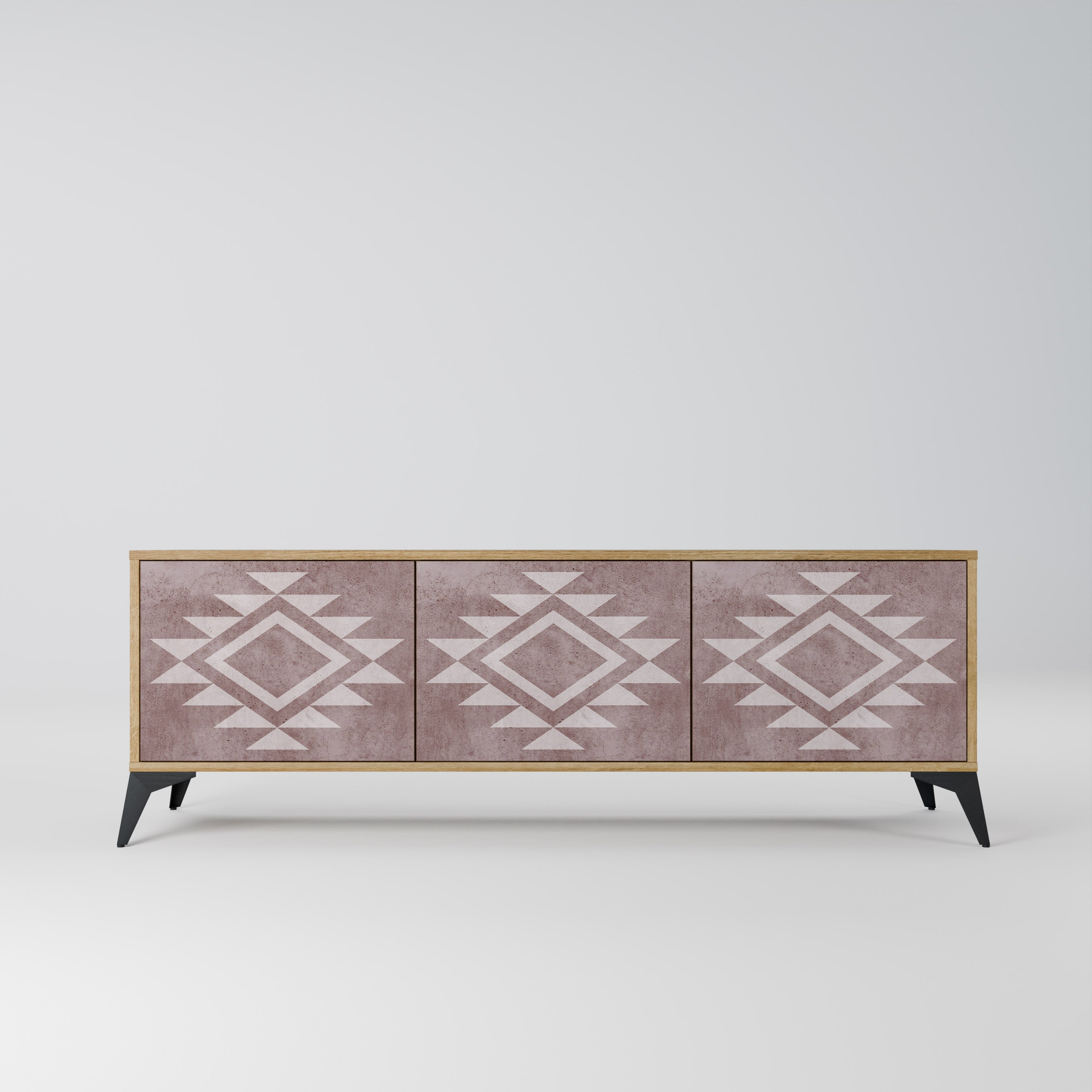 MARVEL MOSAIC 3-Door TV Stand in Oak Effect