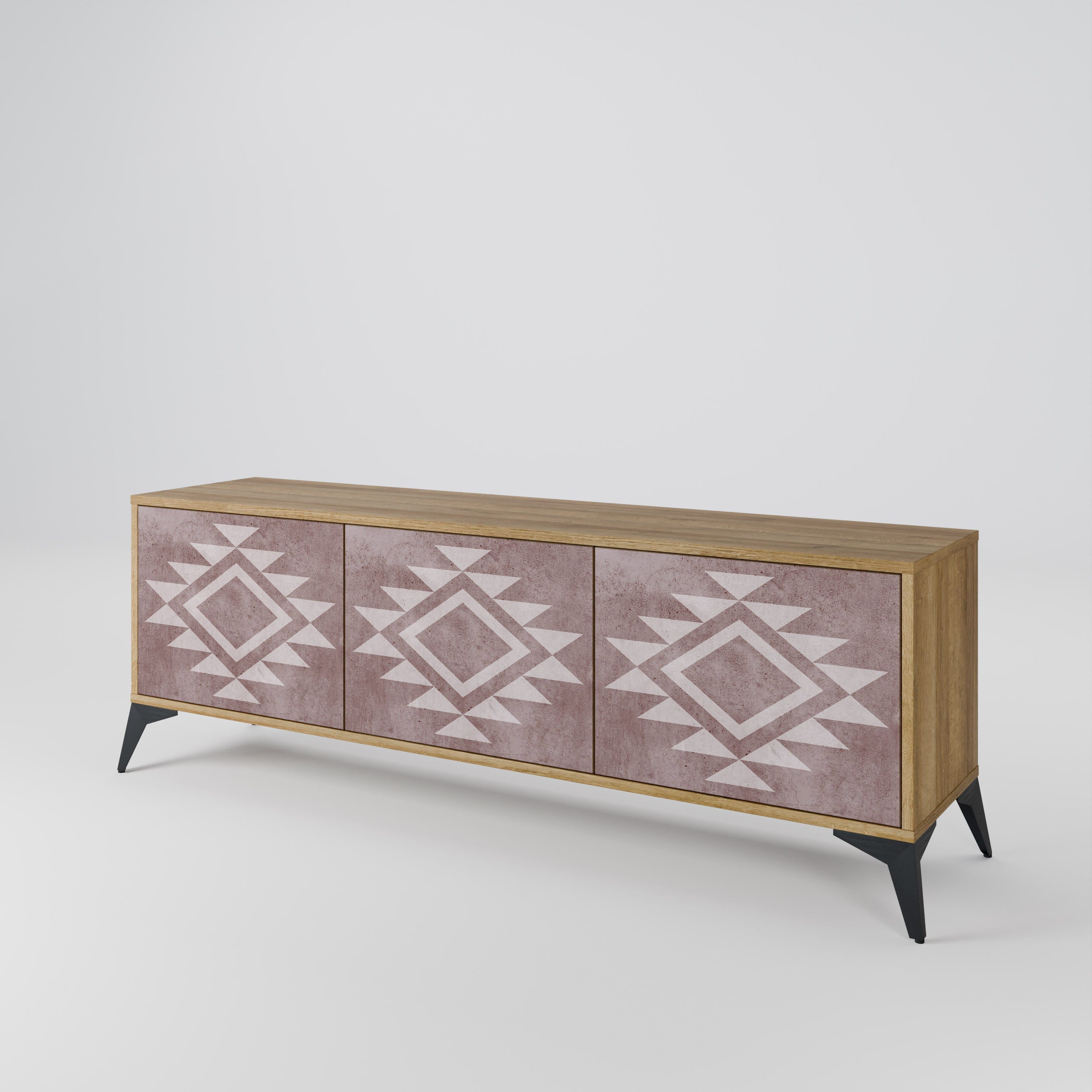MARVEL MOSAIC 3-Door TV Stand in Oak Effect